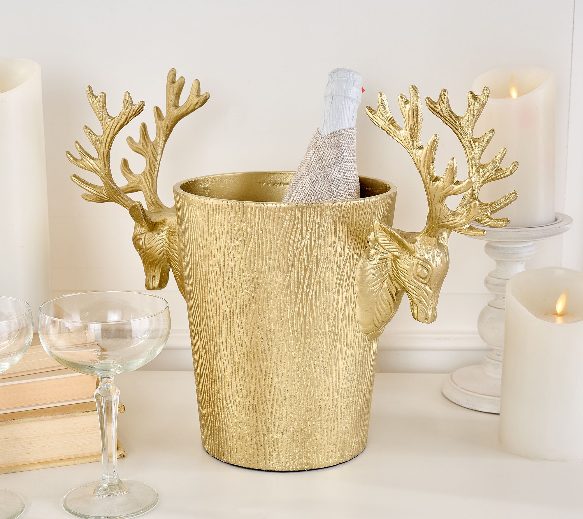 "As Is" Mrs. H by Dee Hilfiger Stag Head Bottle Chiller