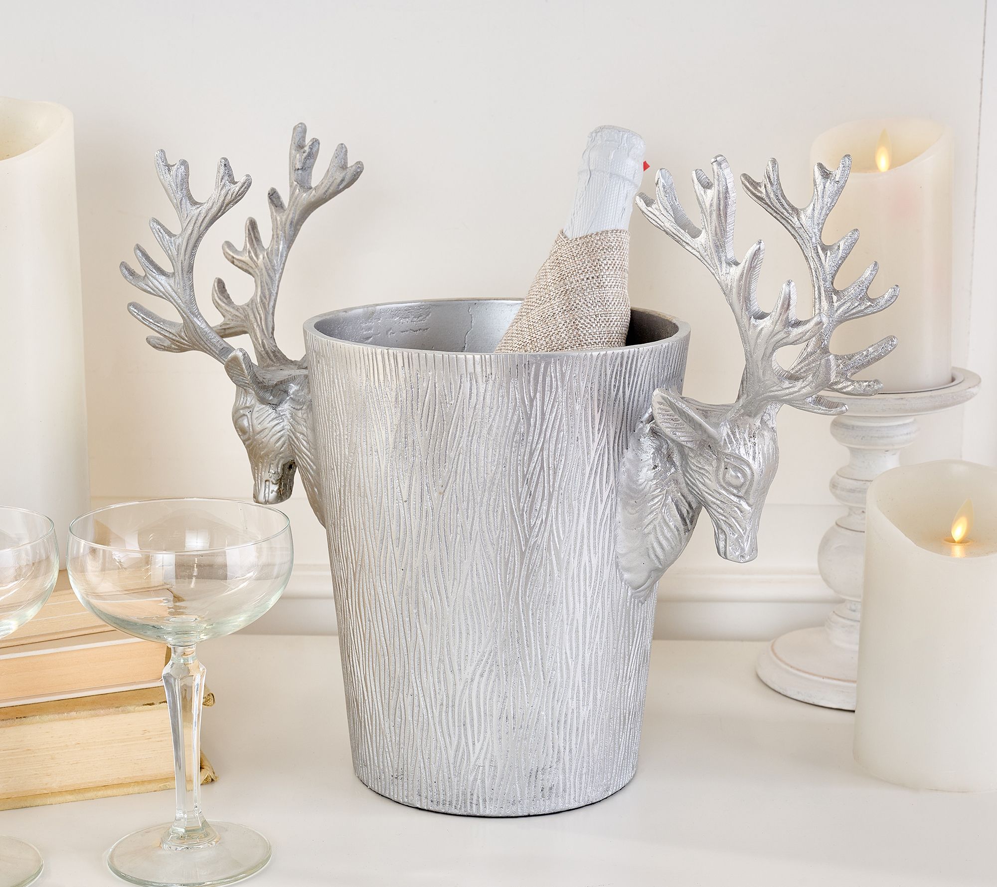 "As Is" Mrs. H by Dee Hilfiger Stag Head Bottle Chiller