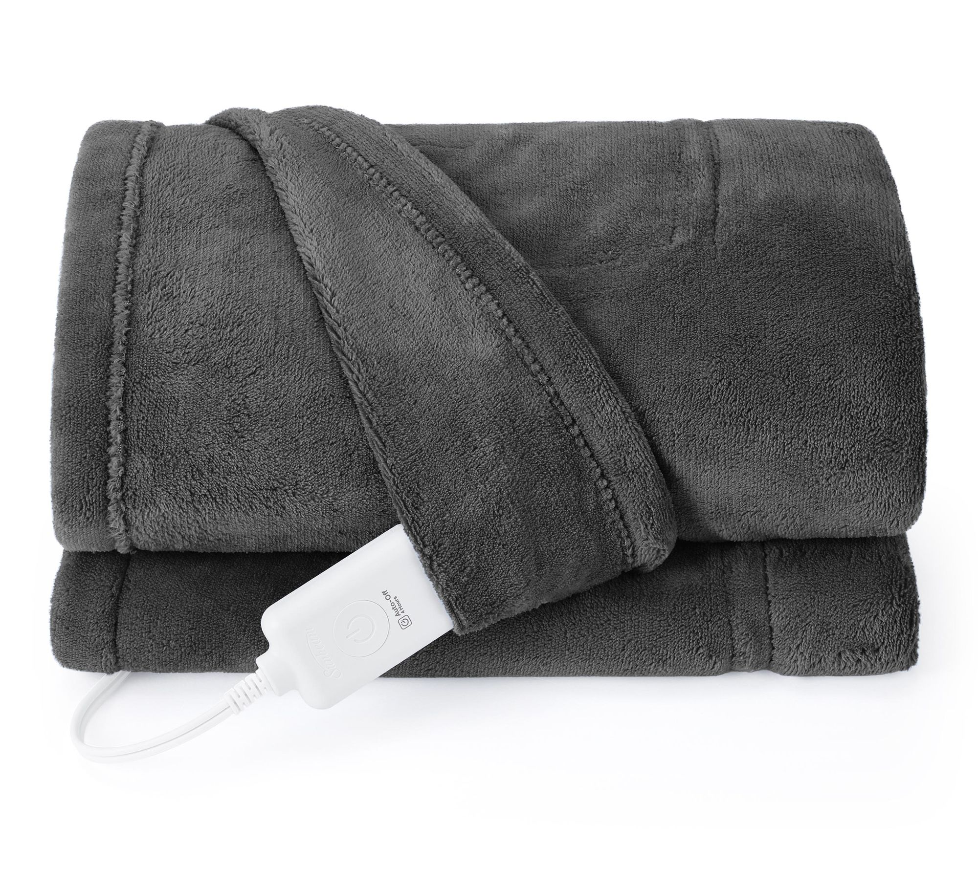Sunbeam Extra-Long Microplush Heated Throw withFoot Pocket