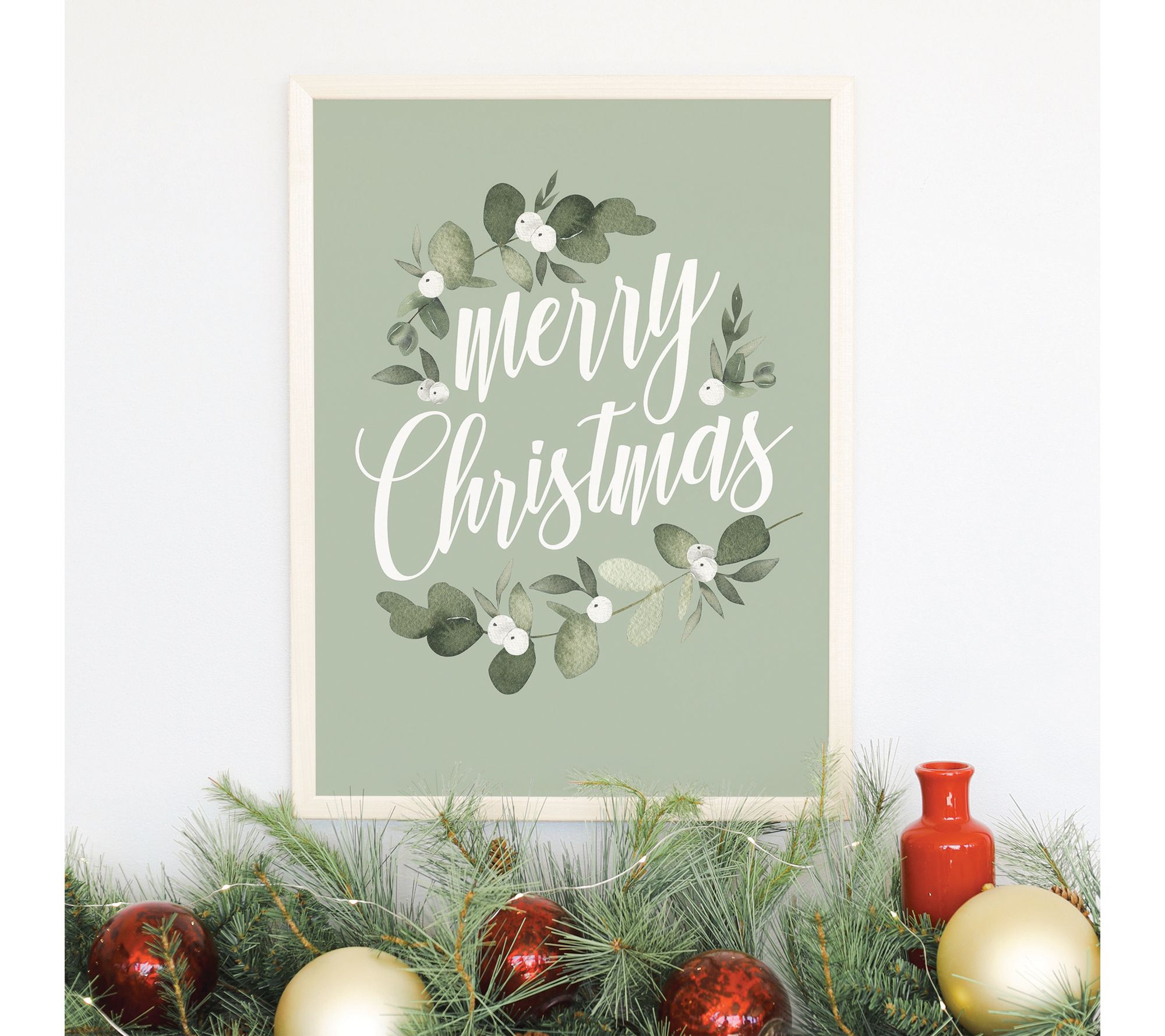 Sincere Surroundings 24" Merry Christmas GreenThin Frame