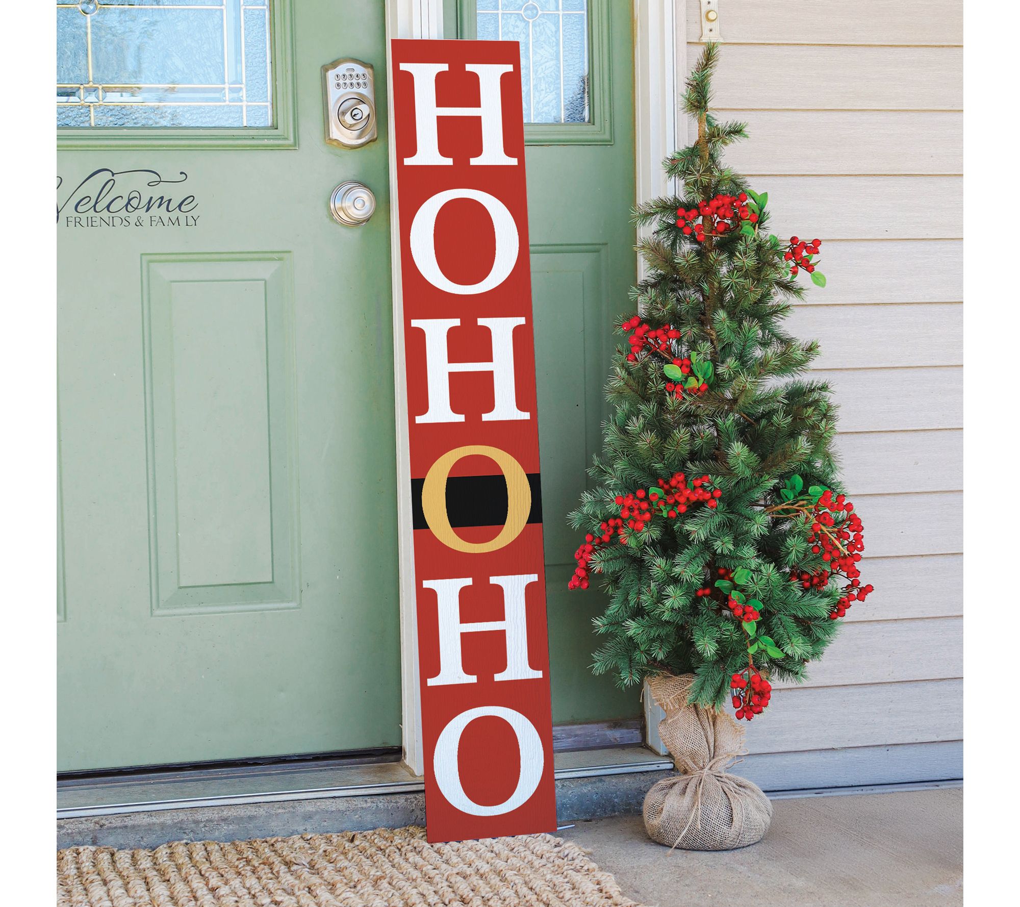 Sincere Surroundings 47" Santa Belt Ho Ho Ho Porch Board
