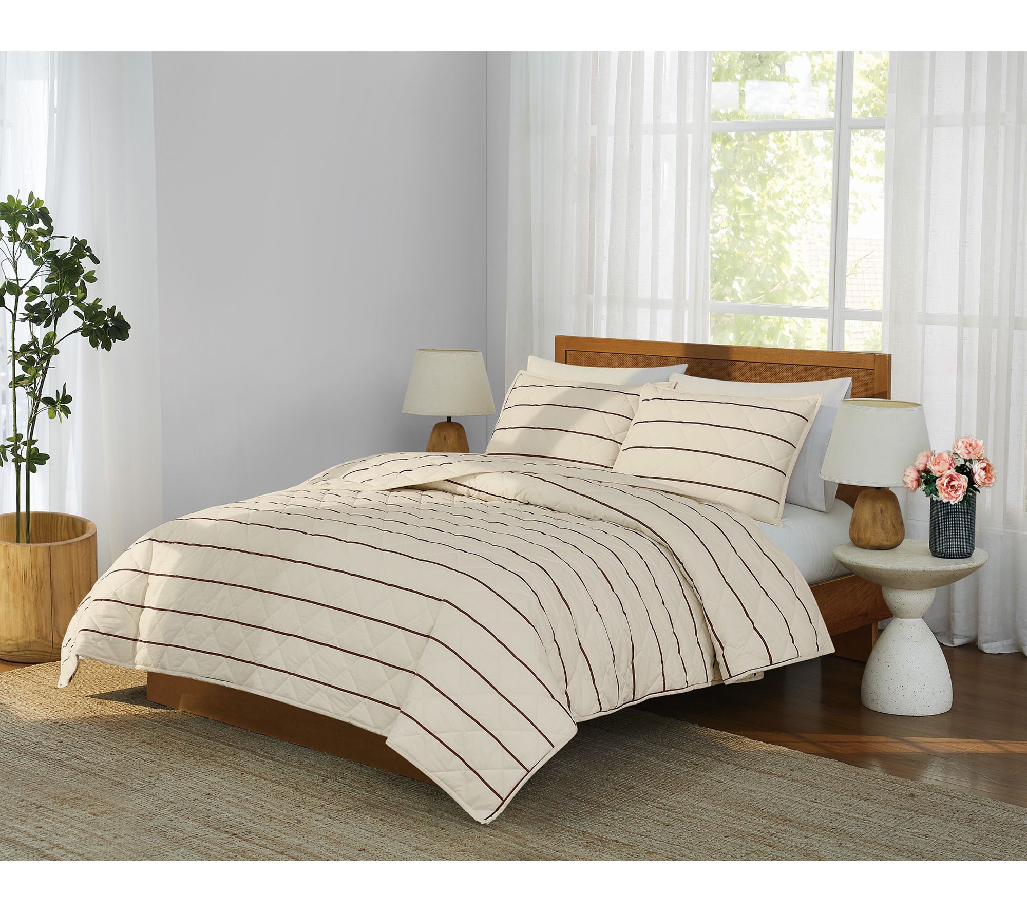 Brooklyn Loom Hayward Stripe King Quilt Set