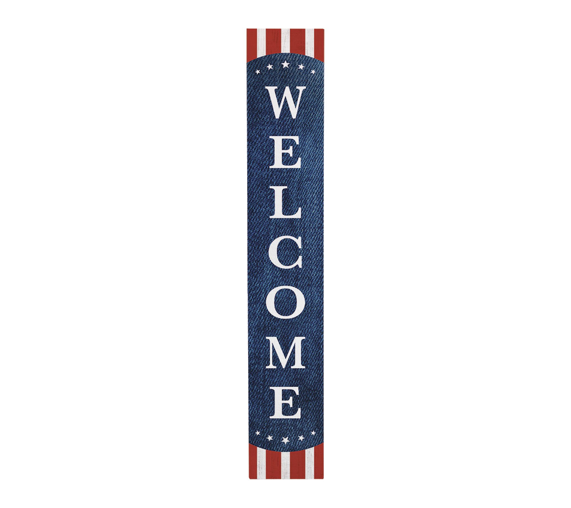 Sincere Surroundings 47" Welcome Stripes DenimPorch Board