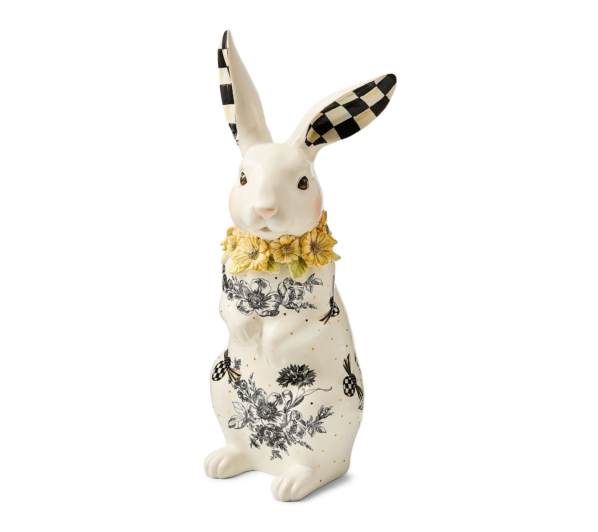 MacKenzie-Childs Bee Toile Tall Rabbit