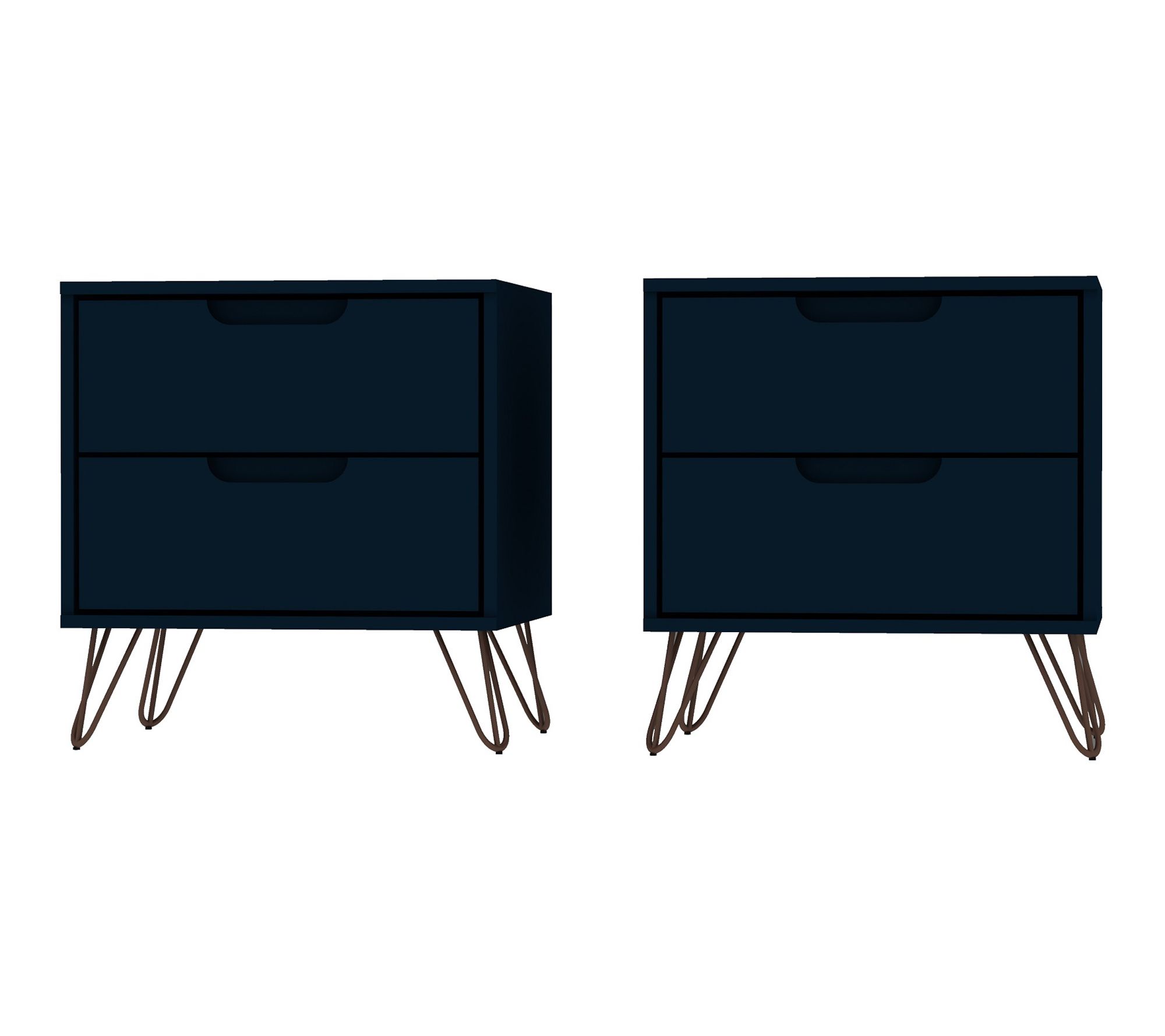 Manhattan Comfort Rockefeller 20" Nightstand- Set of 2