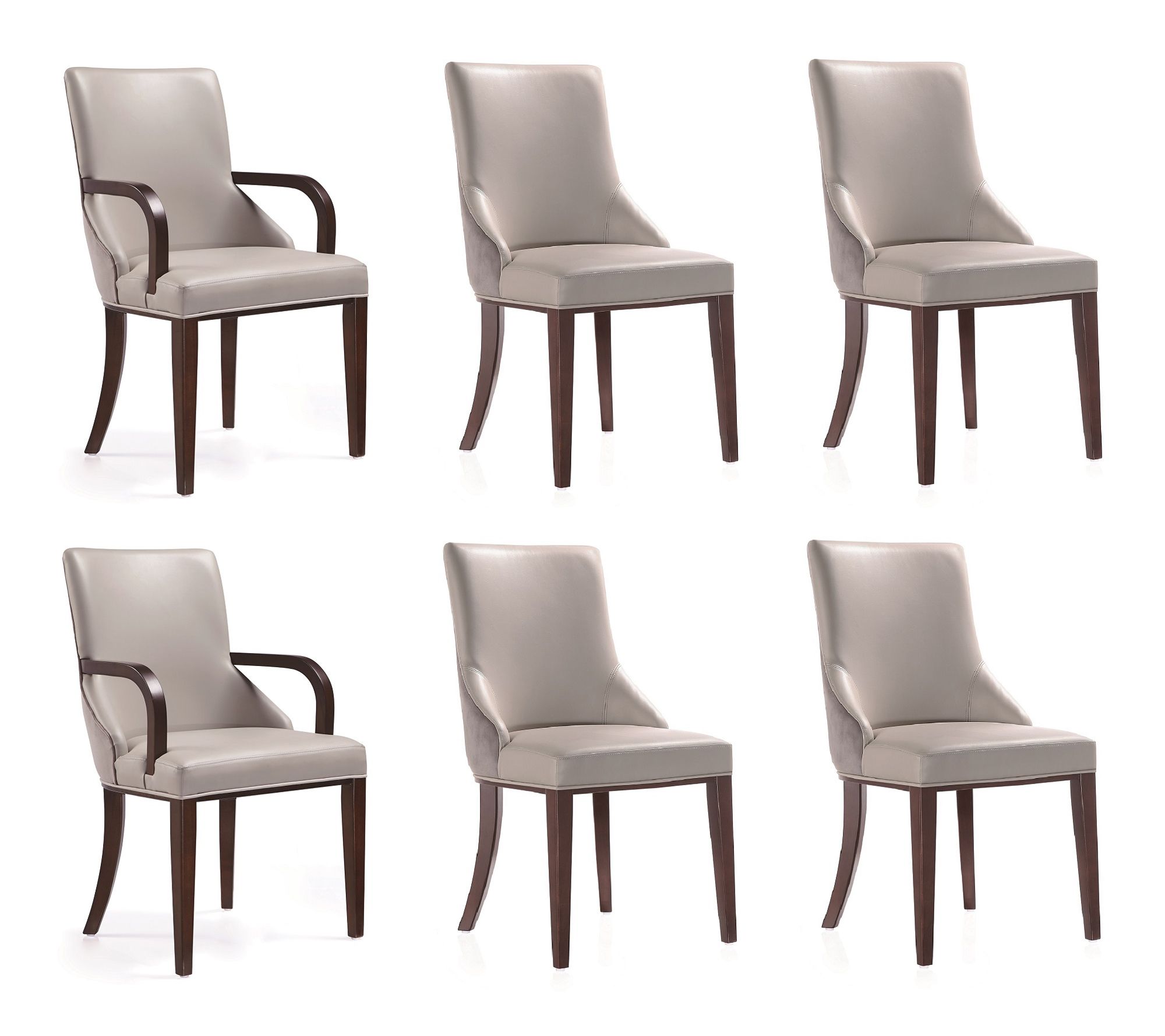 Manhattan Comfort Shubert 6-Piece Dining ChairSet