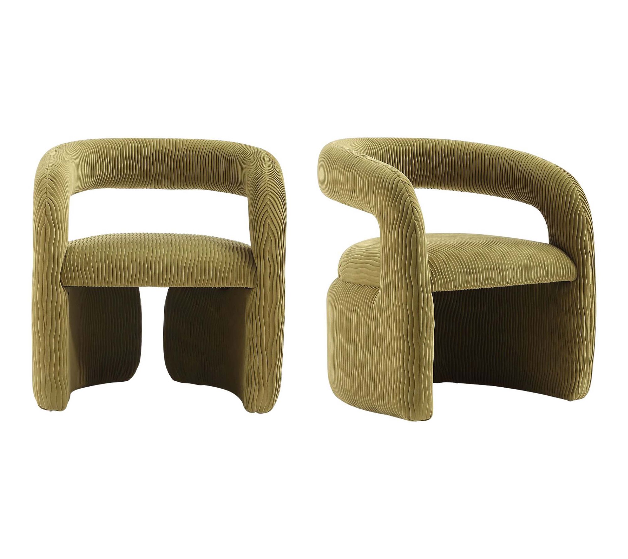 Manhattan Comfo rt Corvette Vel vet Lounge Chai r - Set of 2