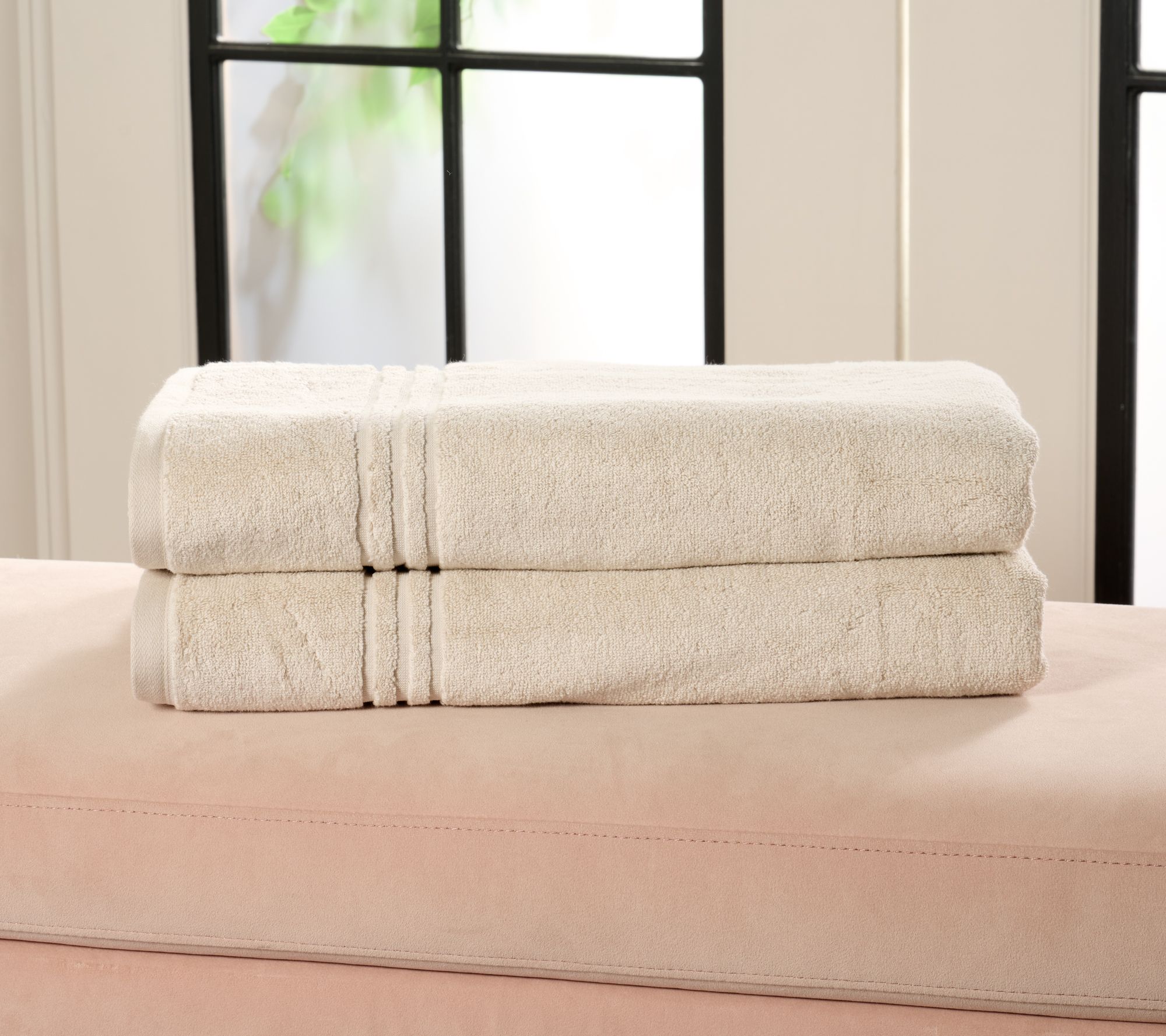 "As Is" Home Reflections Set of 2 100% Cotton Bath Sheets