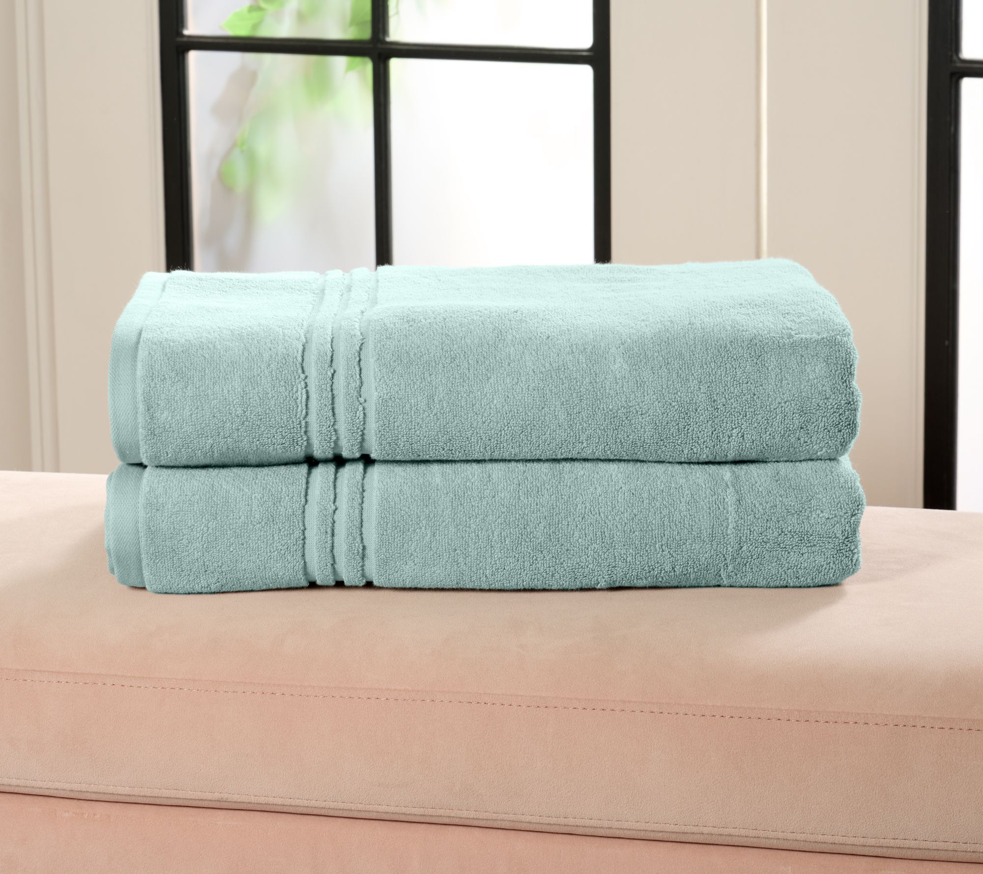 "As Is" Home Reflections Set of 2 100% Cotton Bath Sheets