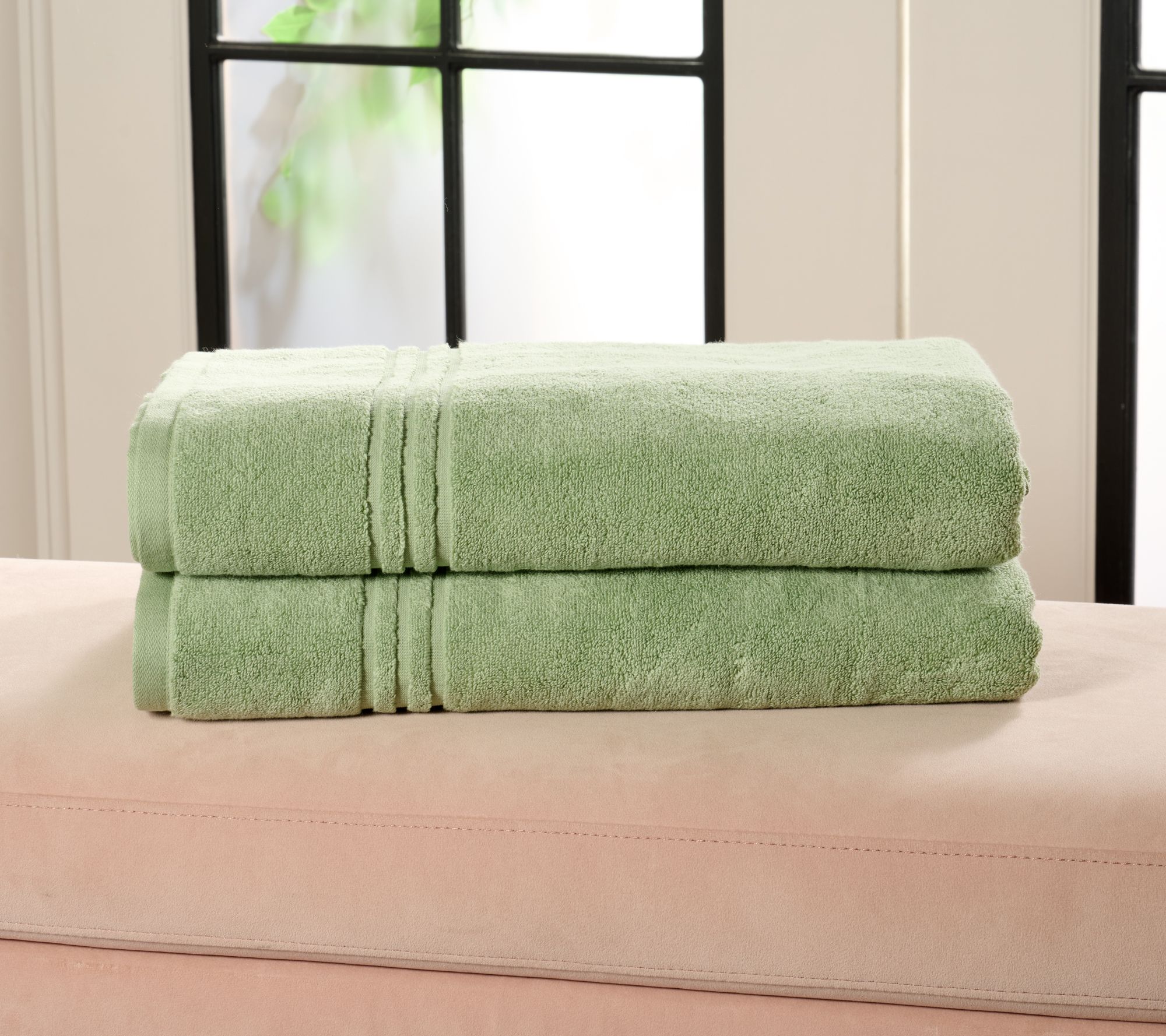 "As Is" Home Reflections Set of 2 100% Cotton Bath Sheets