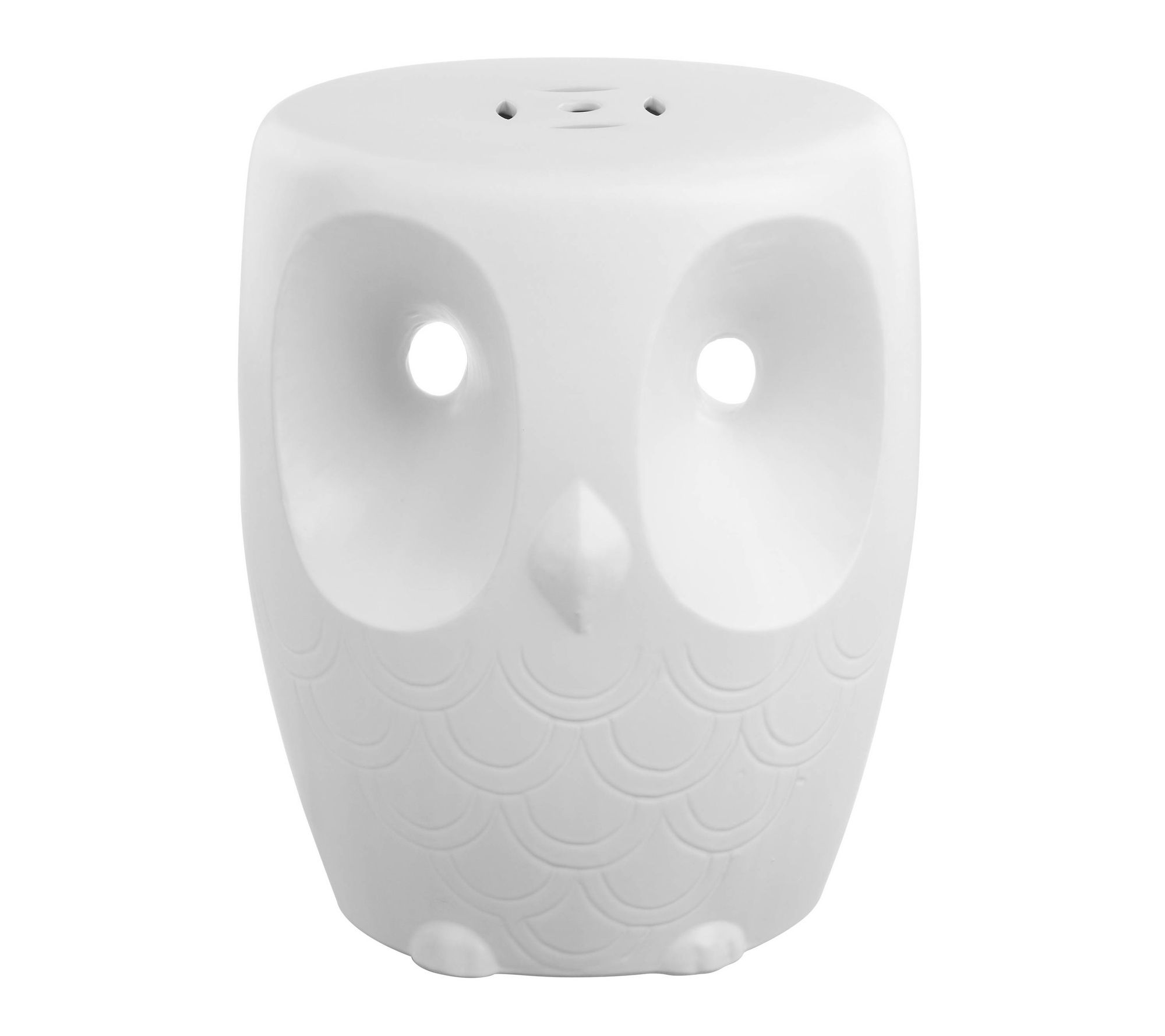 Owl, 17.5 Inch, Ceramic Garden Stool by Valerie