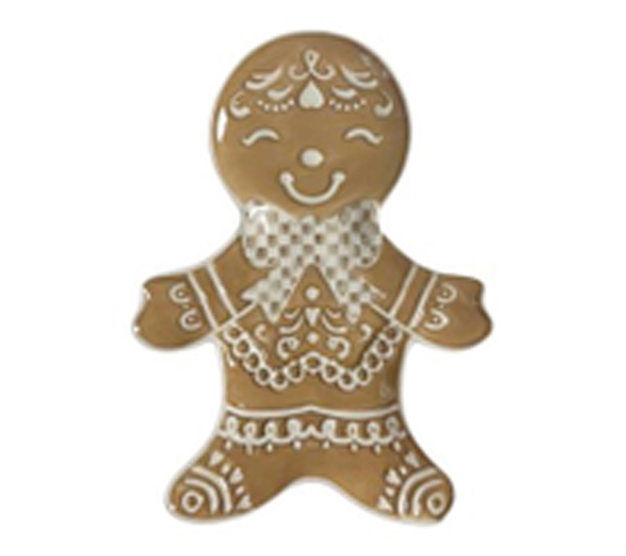 MacKenzie- Childs Mocha Check Gingerbread Spoon Rest