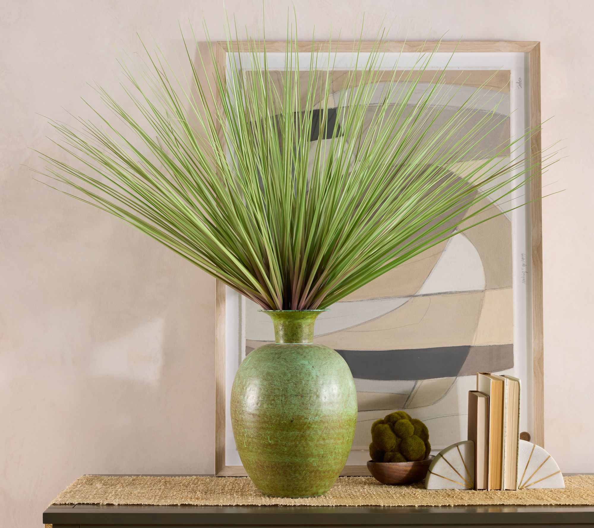 "As Is" Set/4 Indoor/Outdoor 32" Faux Grass Bunch Stakes by Kim Gravel