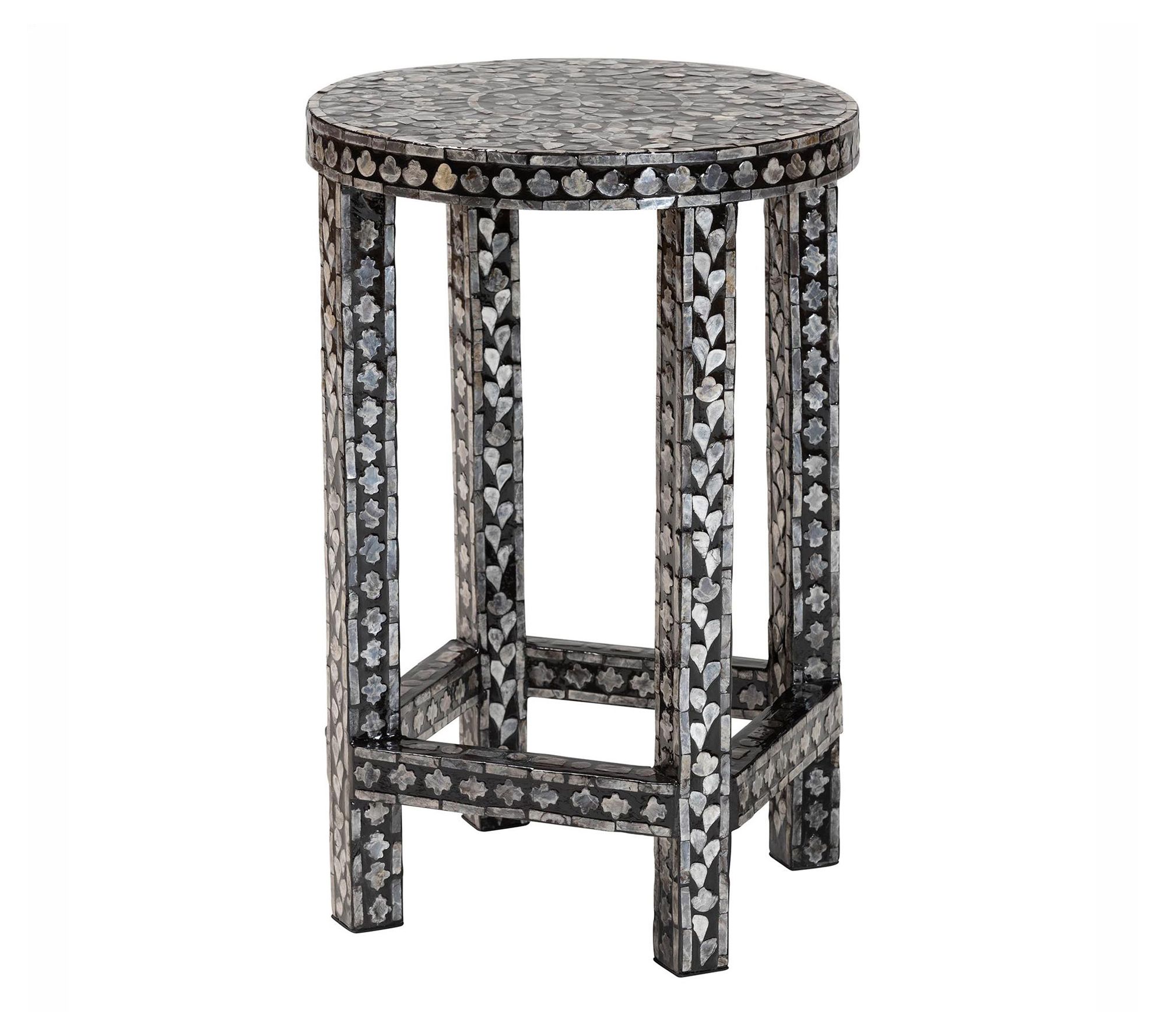 bali & pari Elara Mother of Pearl Capiz Shell End Table
