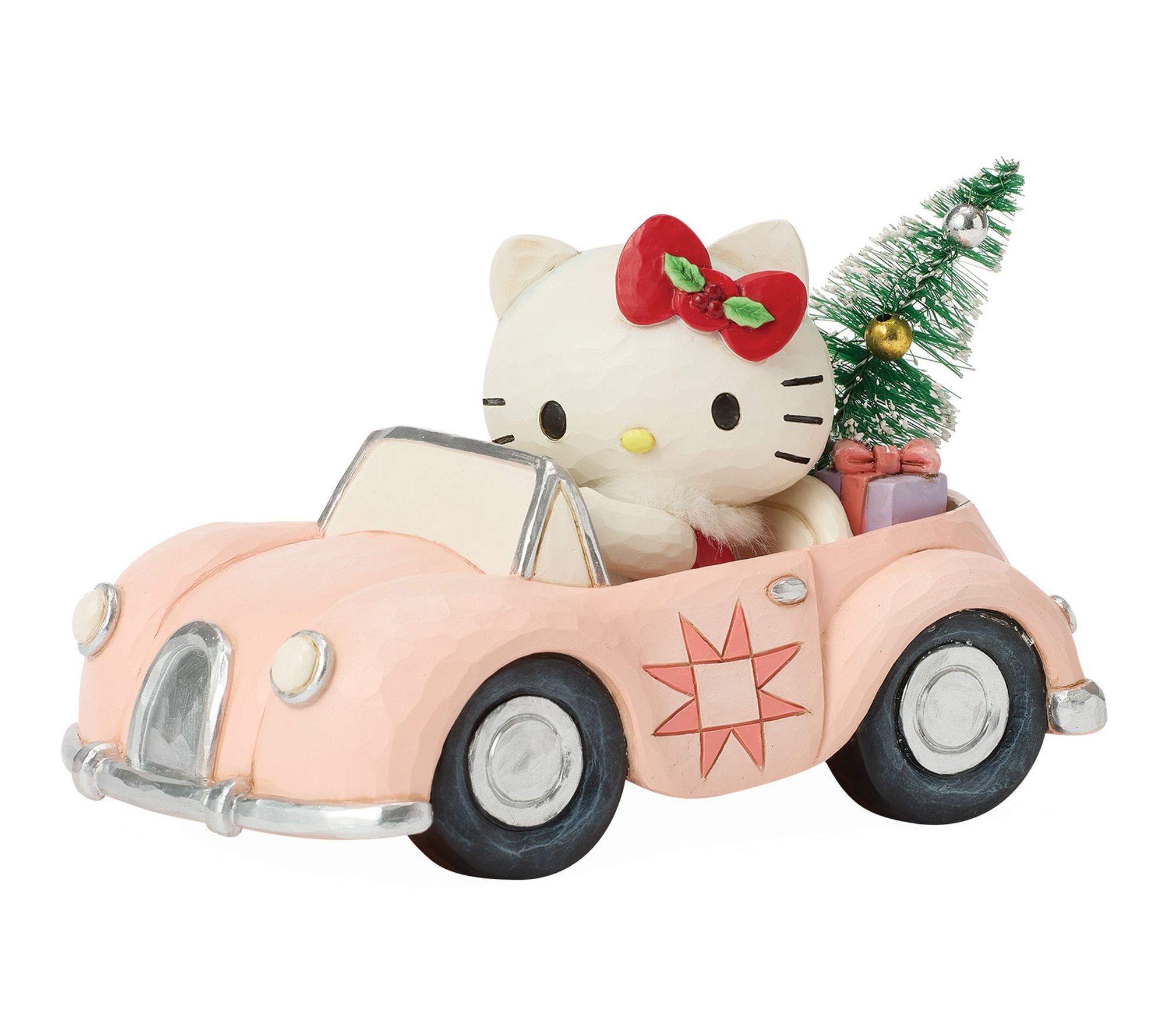 Jim Shore Sanrio Hello Kitty Christmas Car Figurine 4.5in H
