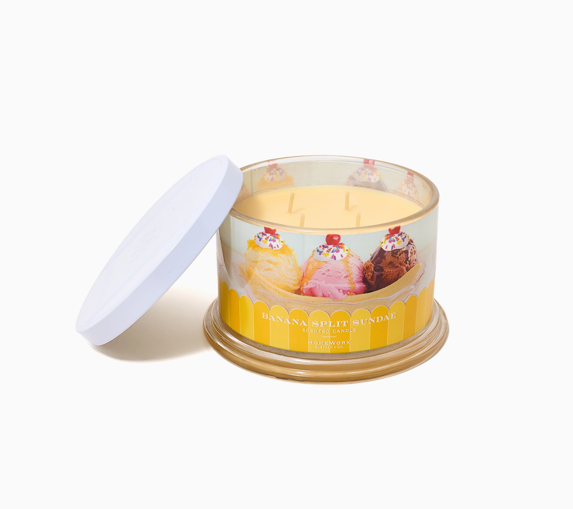HomeWorx by Slatkin + Co. 18oz Banana Split Sundae Candle