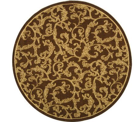 Safavieh Courtyard Vintage Vine 6'7" Round Rug