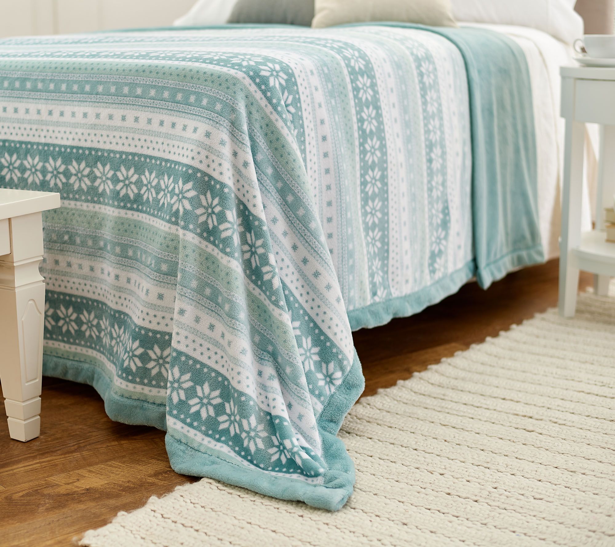 Berkshire Blanket King Velvet Soft and Fair Isle Blanket