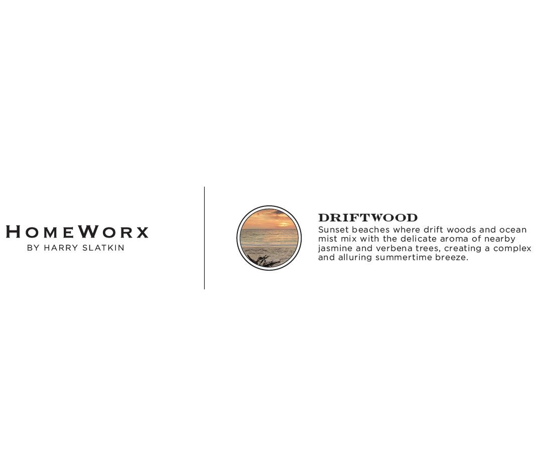 HomeWorx by Harry Slatkin Set of 2 Deluxe Driftwood 4Wick Candles