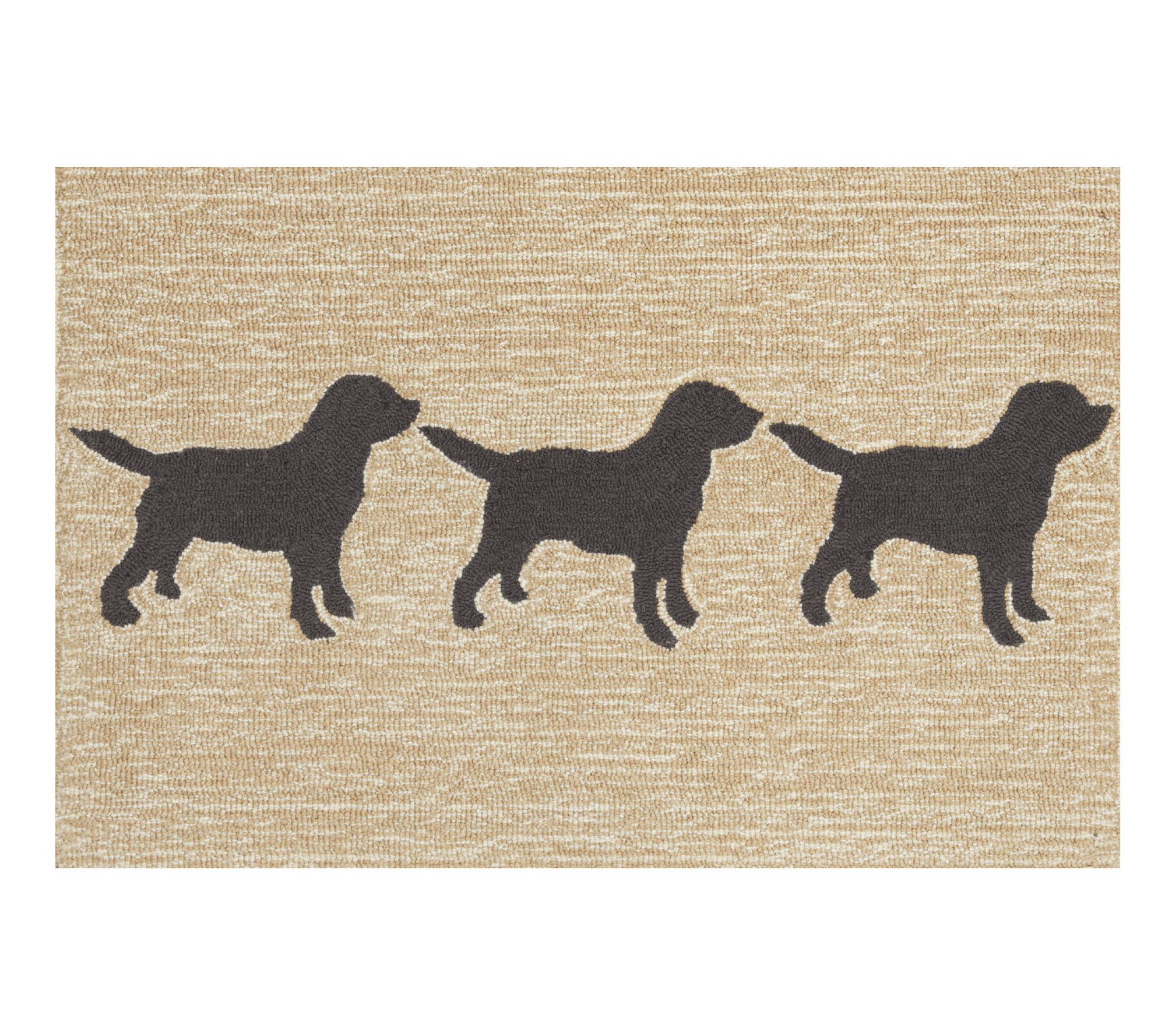 Liora Manne Frontporch Doggies Rug Black 24" x36"