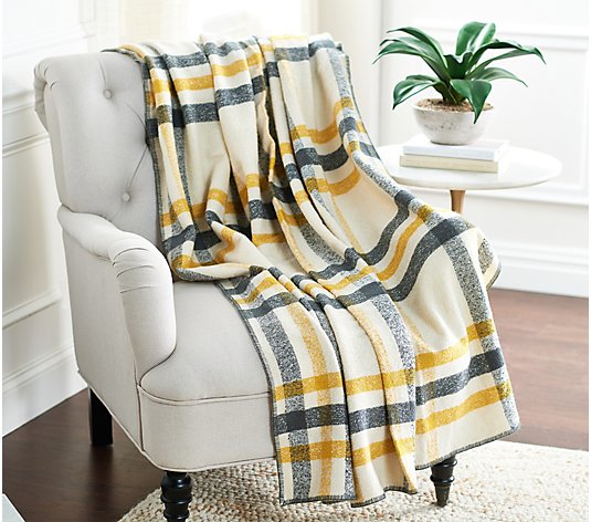 Pacific Thyme Oversized Plaid Throw Blanket Pacific Thyme