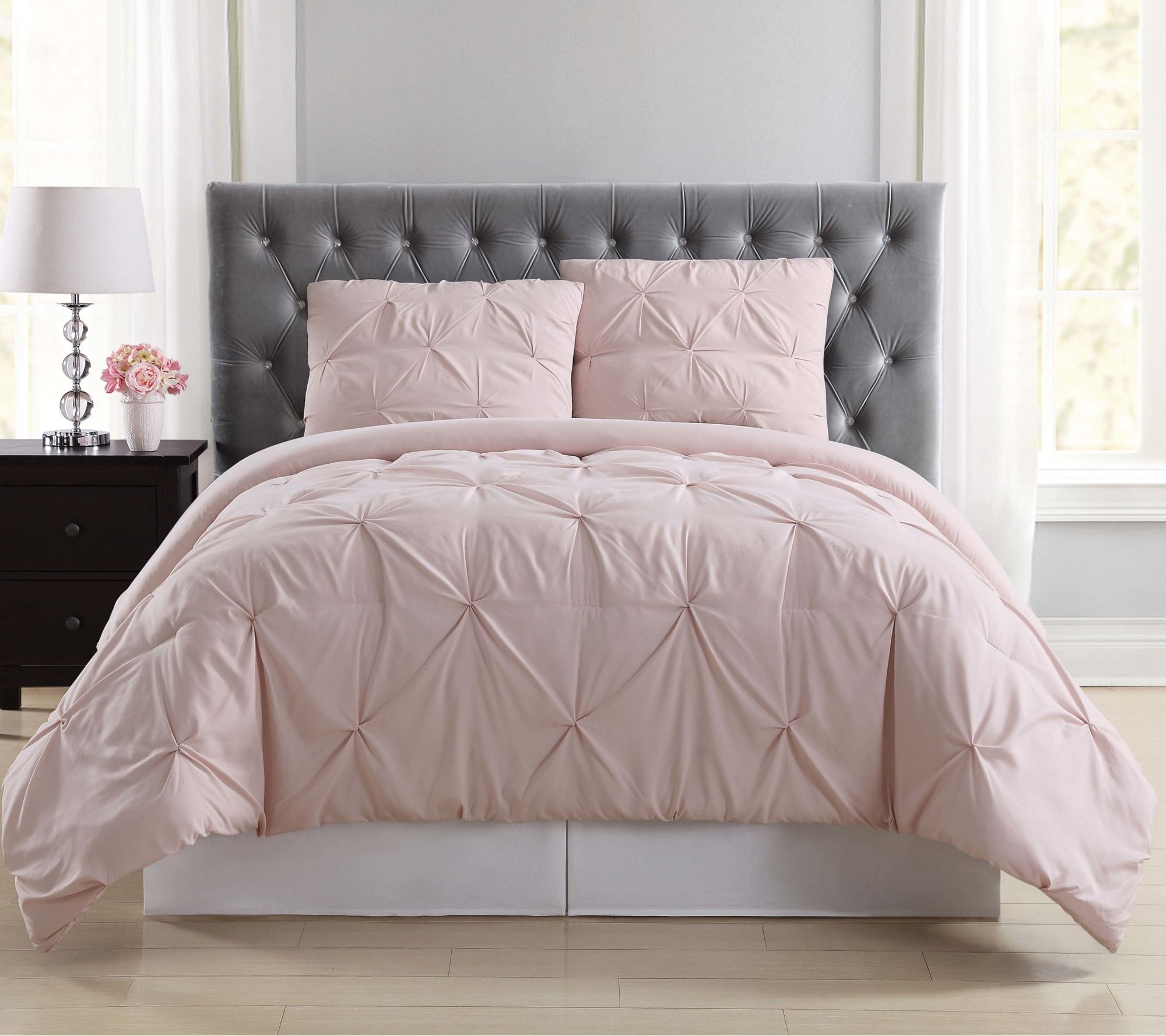 Truly Soft Pleated King Comforter Set