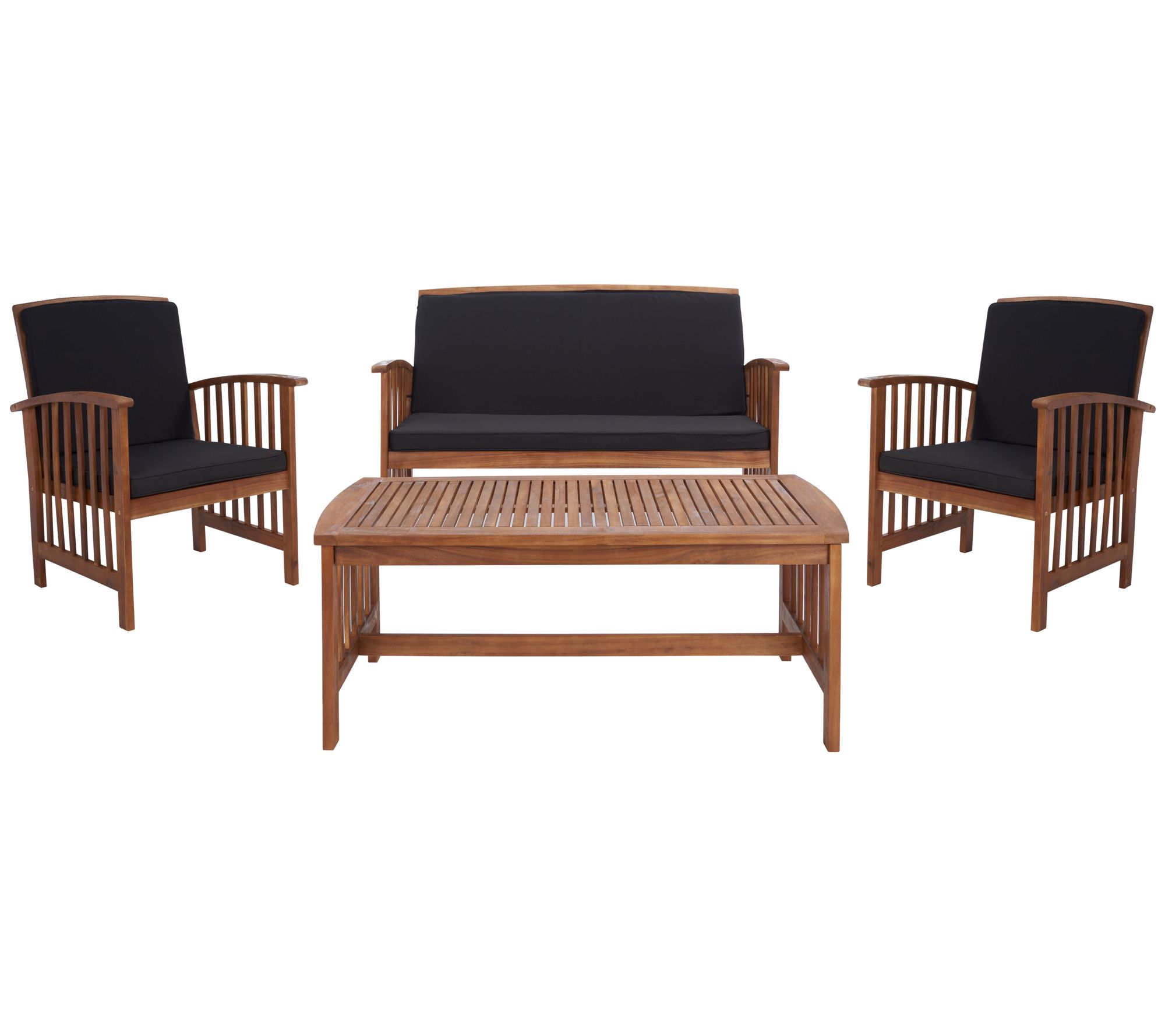 Rocklin 4 Piece Outdoor Conversation Set by Safavieh