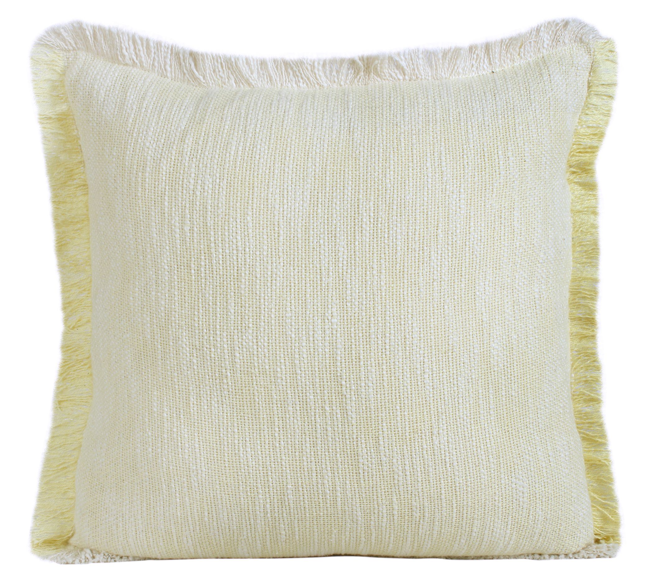 Ox Bay Two-Tone Lumbar Pillow with Fringe