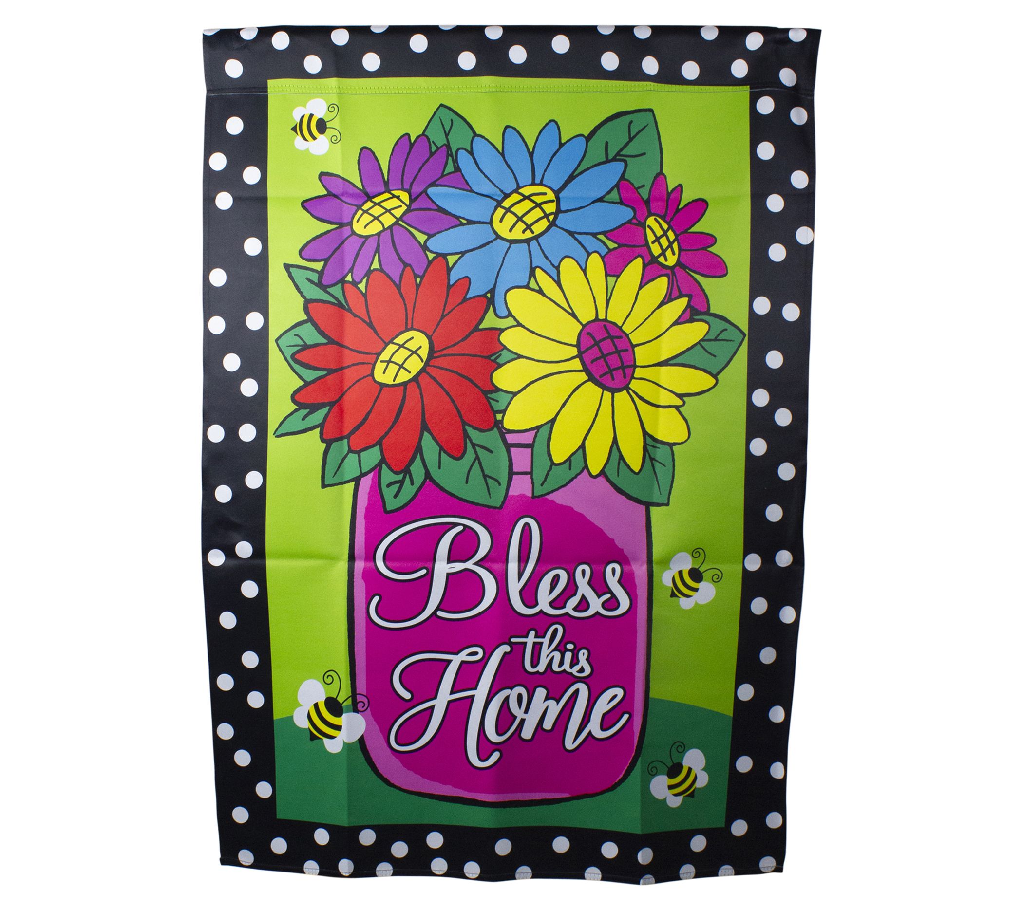 Northlight Bless this Home Bouquet with Vase Flg 28" x 40"
