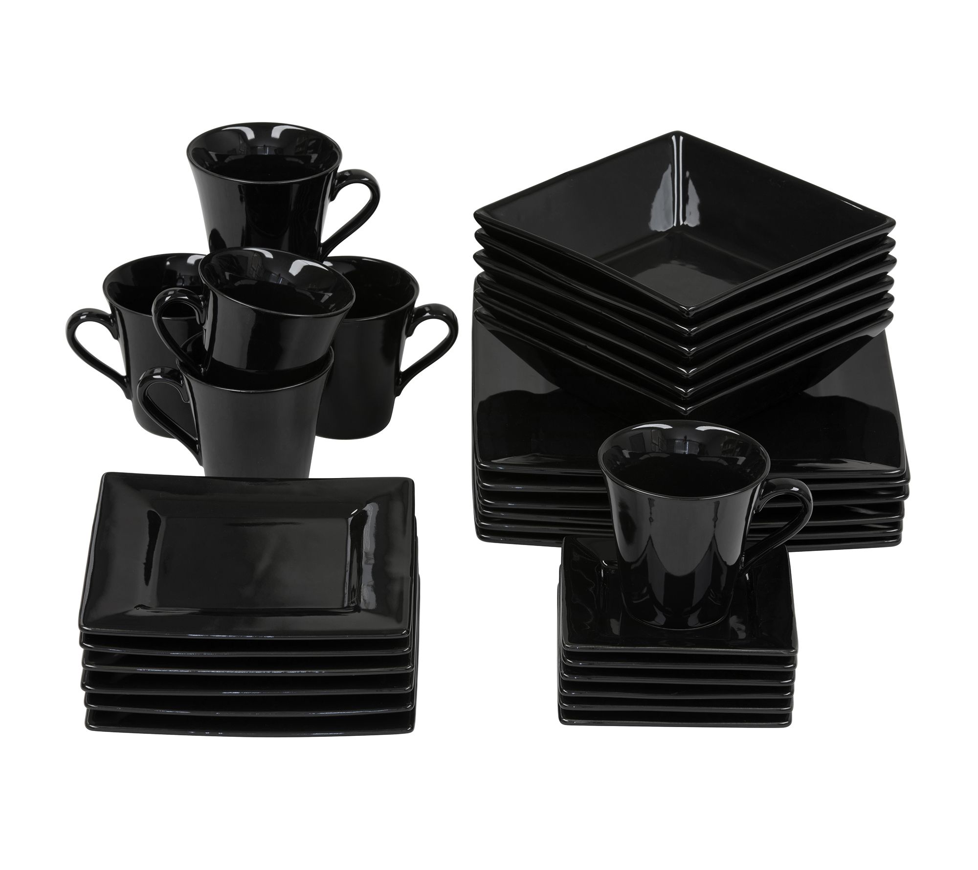 10 Strawberry Street Nova 30-Pc Square Dinnerware Set