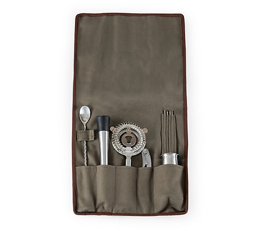 Picnic Time 10-Piece Bar Tool Roll-Up Kit