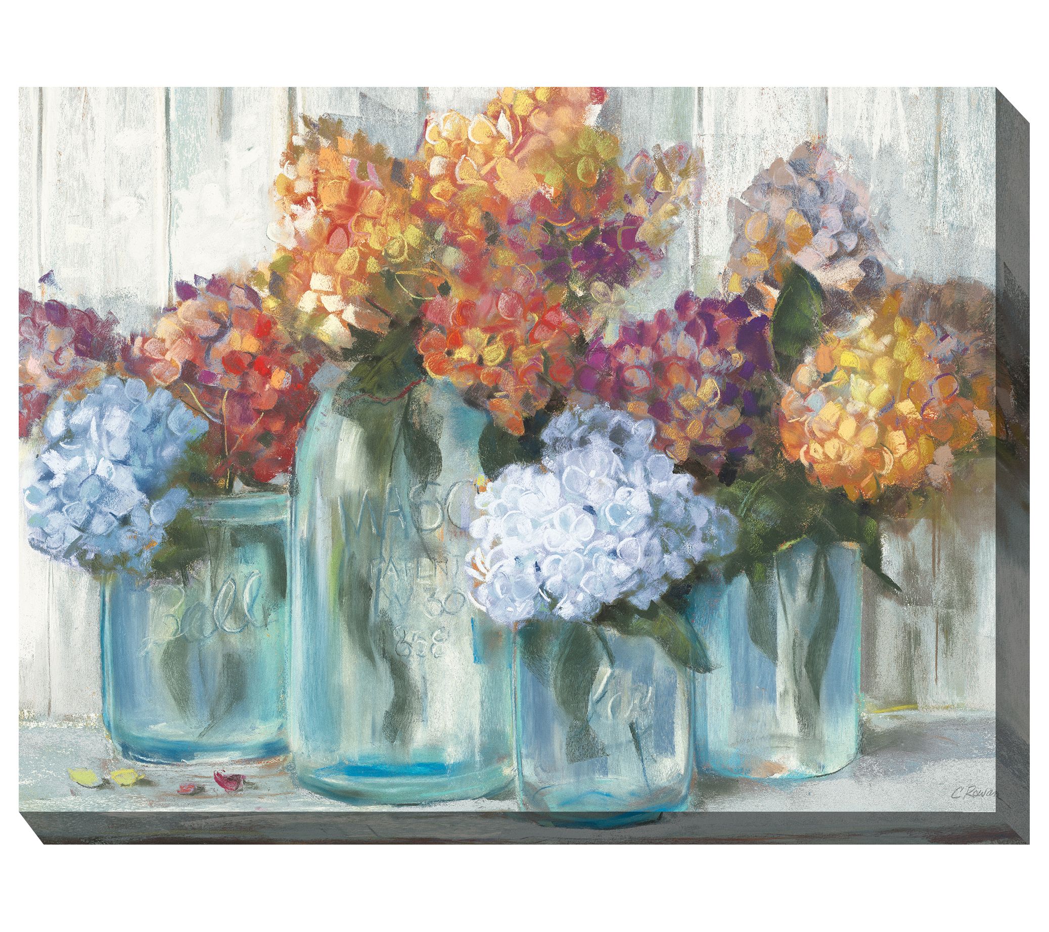 West of the Wind Mason Jars Outdoor CanvasArt 40x30 - QVC.com