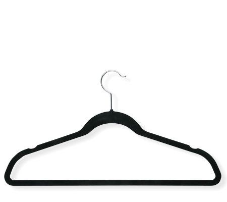 Elama Black Plastic Hangers 50-Pack