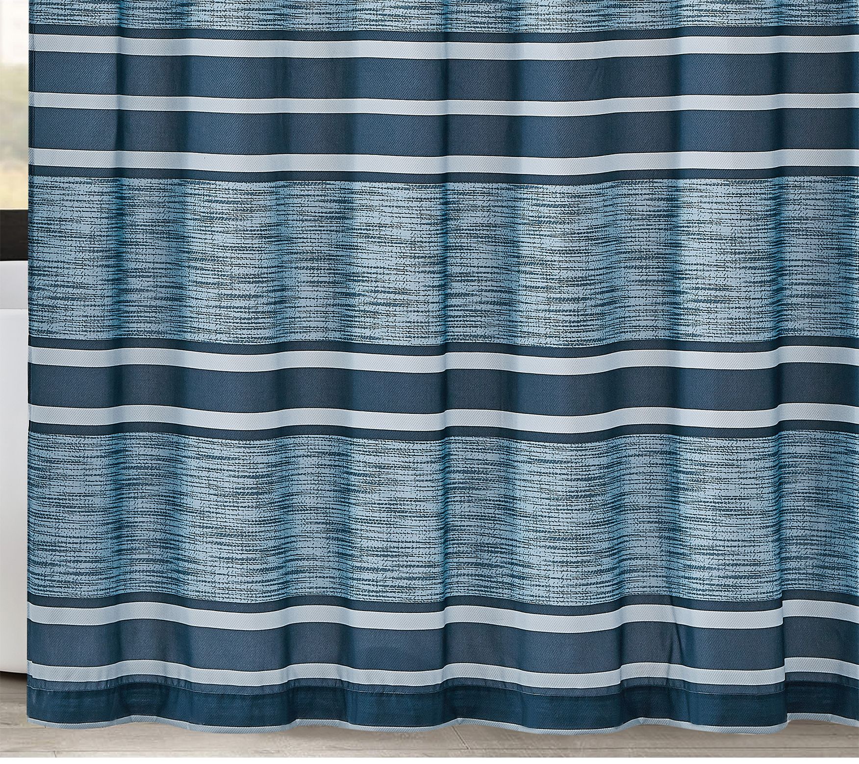 London Fog Mitchell Stripe 72" Square Shower Curtain