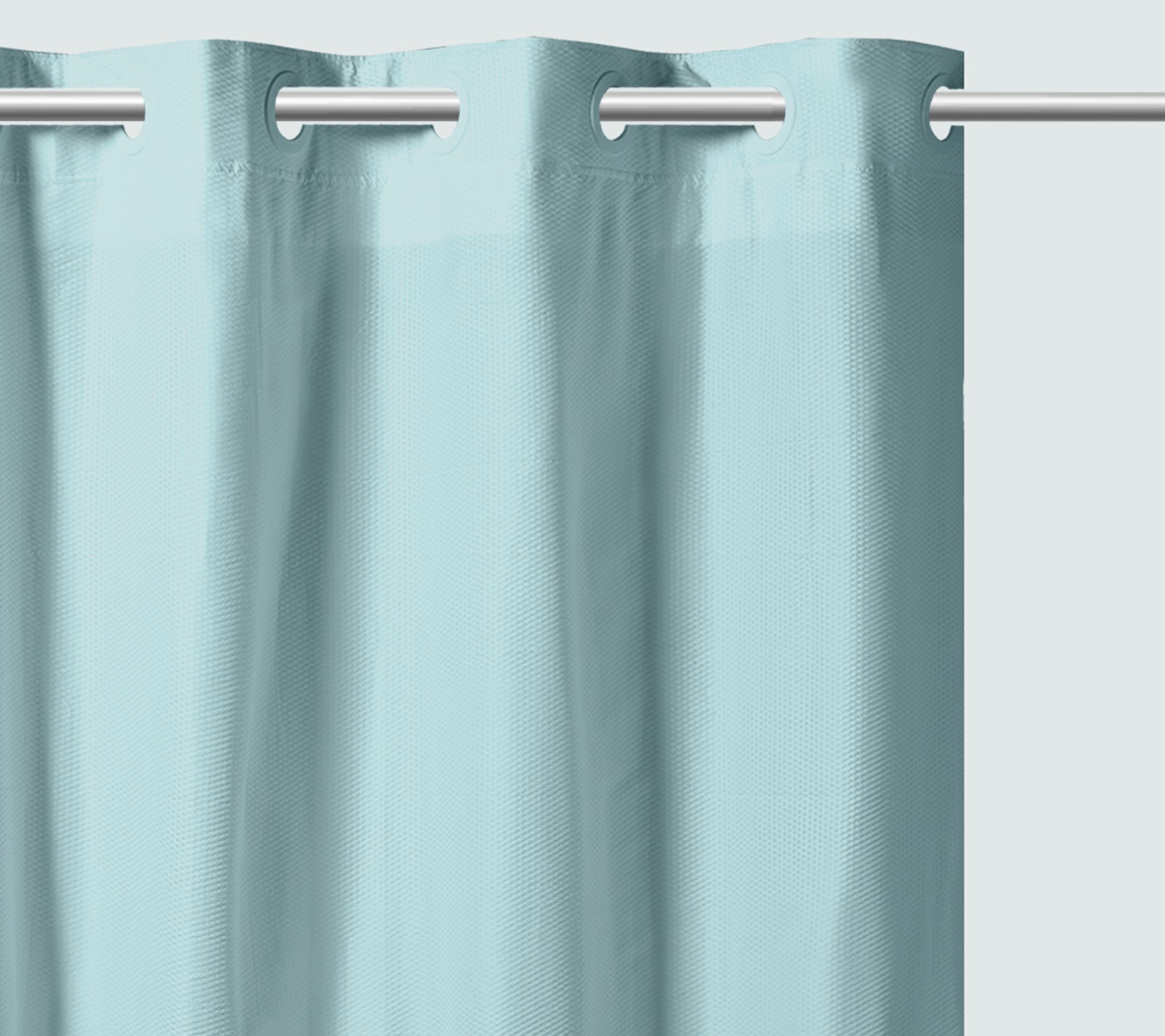 Hookless Embossed Dot Microfiber Shower Curtain