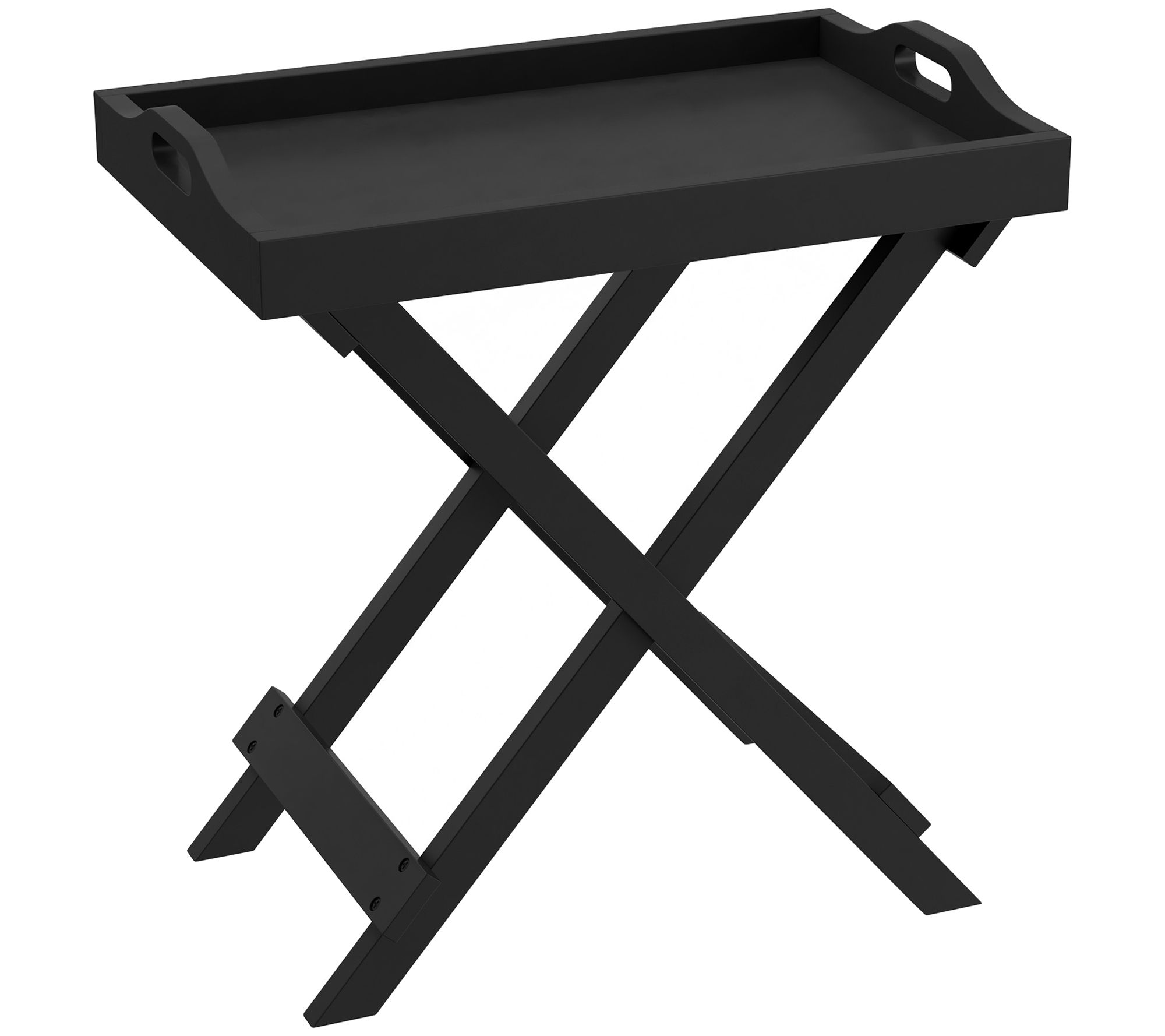 Lavish Home Folding End Table with Removable Tray Top