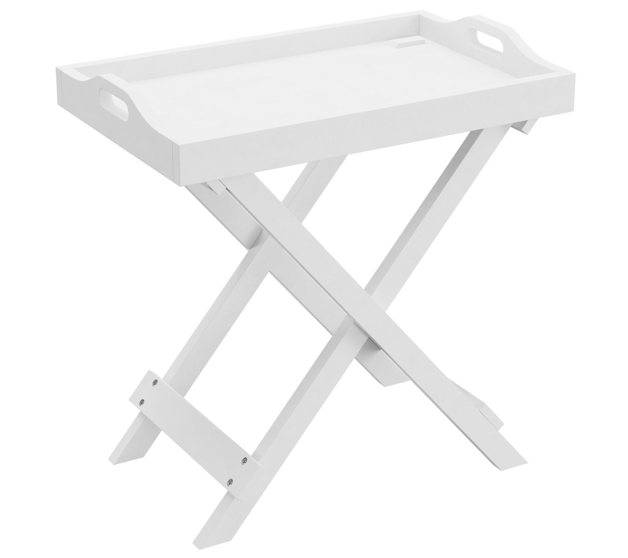Lavish Home Folding End Table with Removable Tray Top