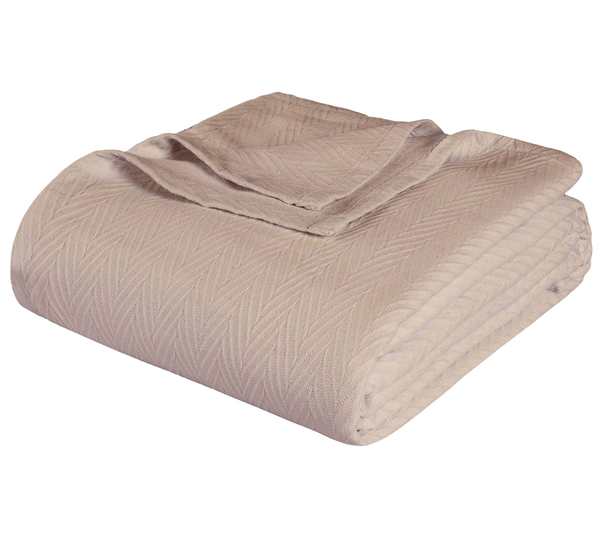 Superior All-Season Cotton Chevron Plush Full/Queen Blanket