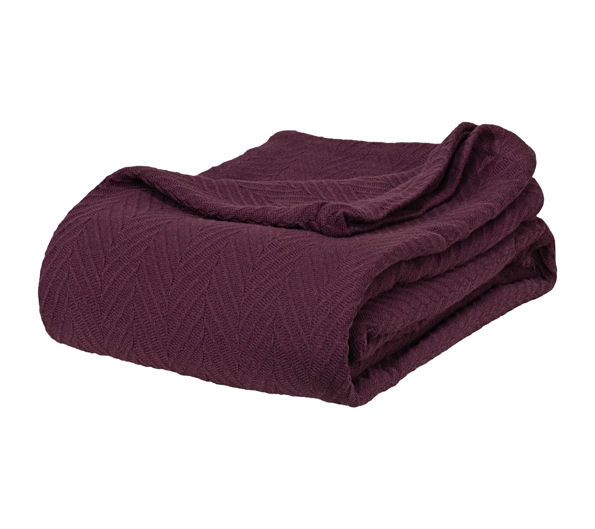 Superior All-Season Cotton Chevron Plush Full/Queen Blanket