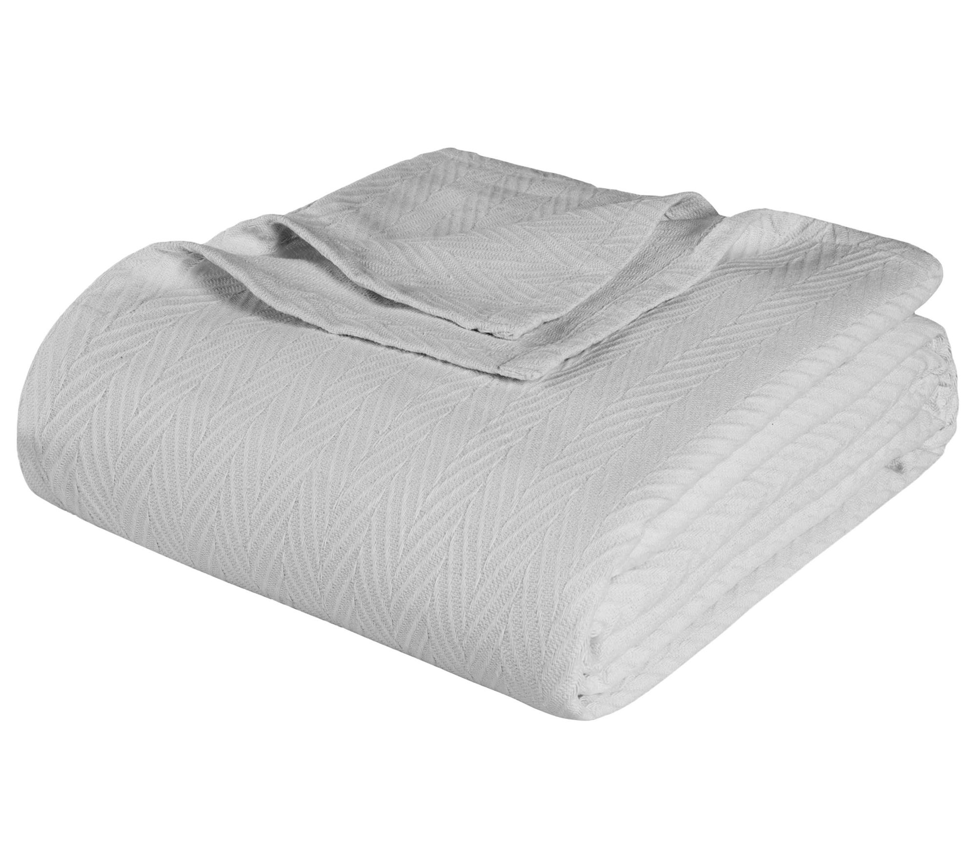 Superior All-Season Cotton Chevron Plush Full/Queen Blanket