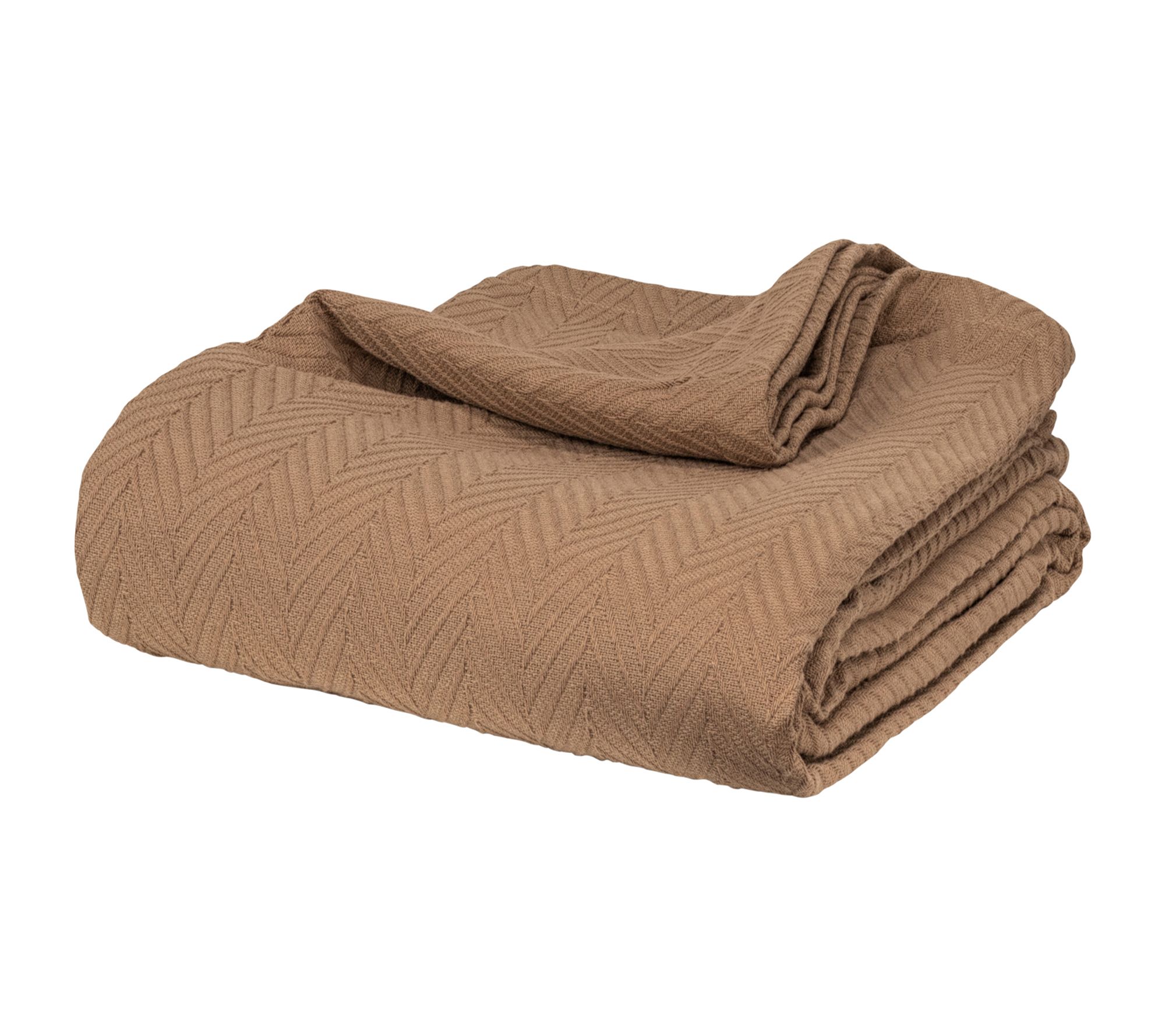 Superior All-Season Cotton Chevron Plush Full/Queen Blanket