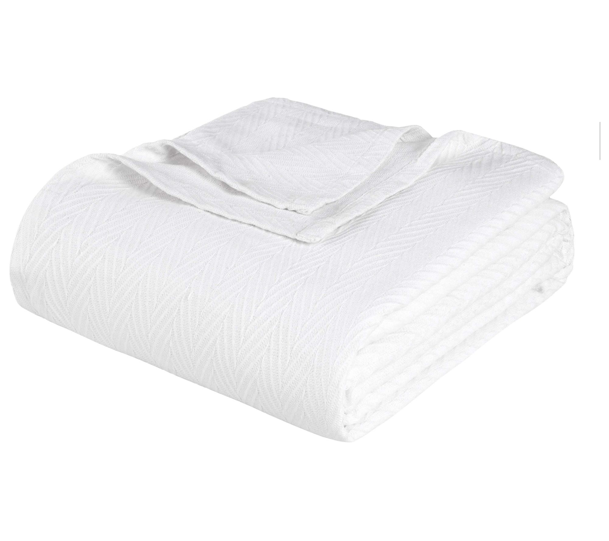 Superior All-Season Cotton Chevron Plush Full/Queen Blanket