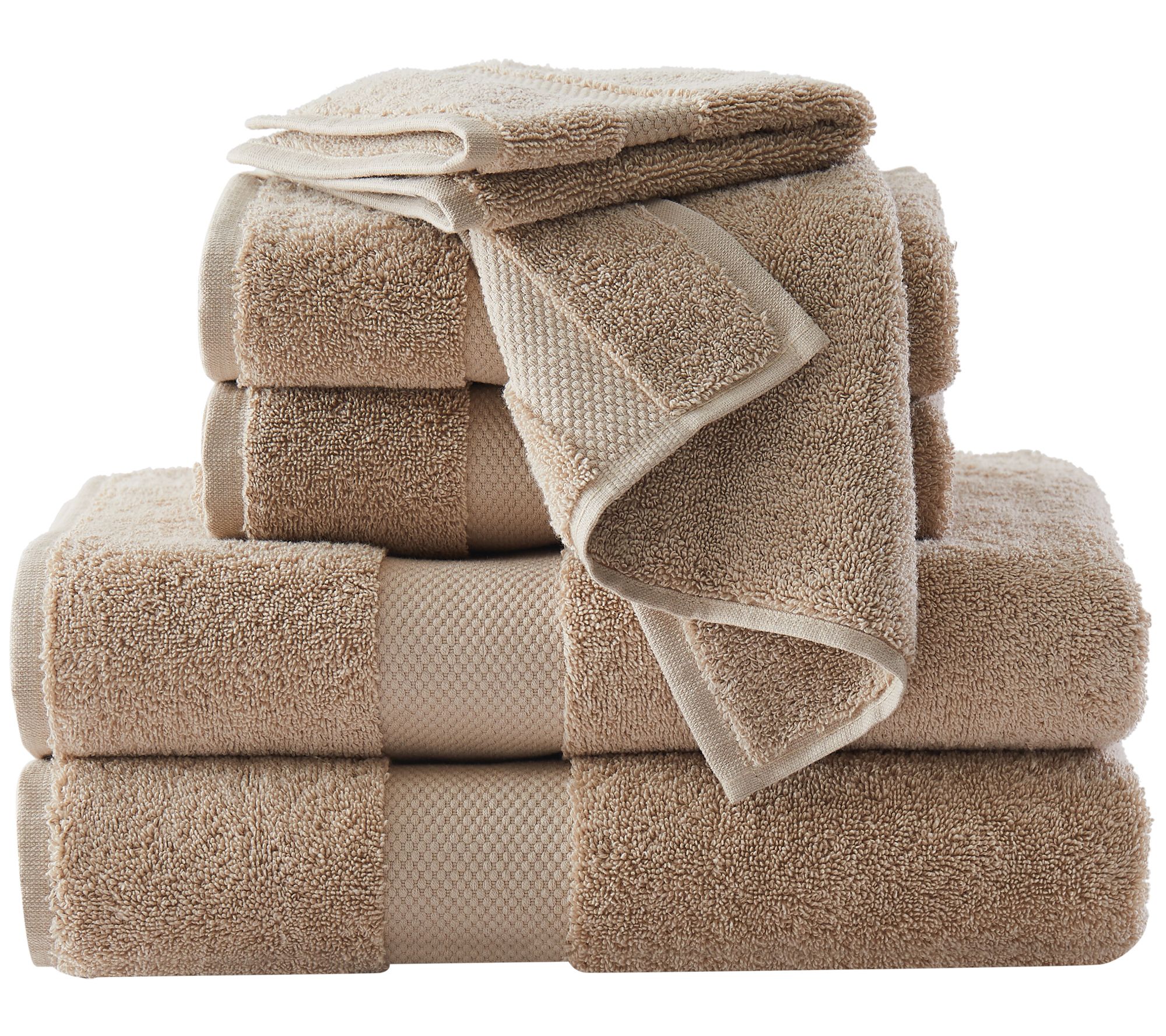 Brooklyn Loom Solid Turkish Cotton 6 Piece Towel Set