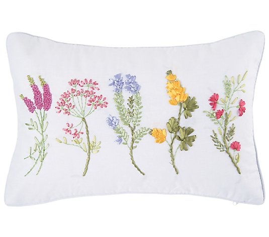 C&F Home Botanical Ribbon Pillow