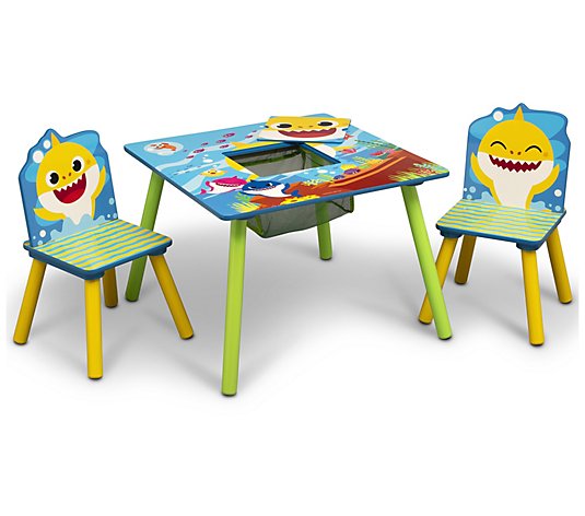 Baby Shark Kids Table and Chair Set With Storage