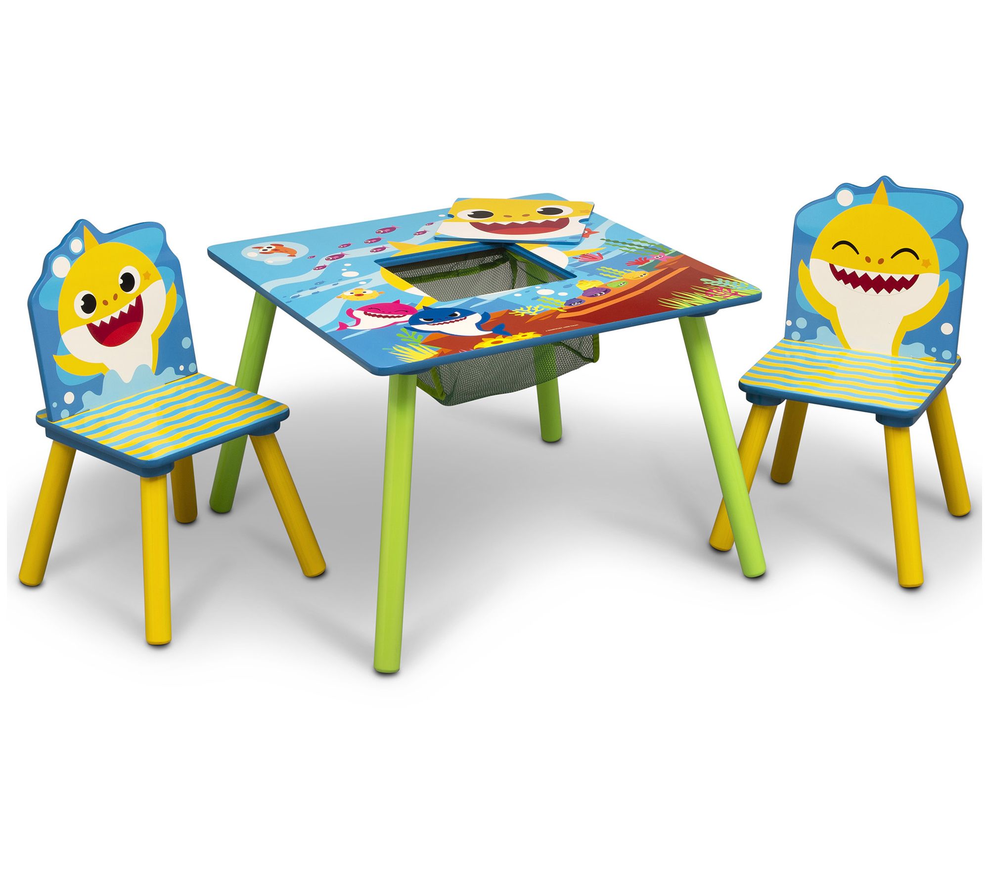 Baby Shark Kids Table and Chair Set With Storage