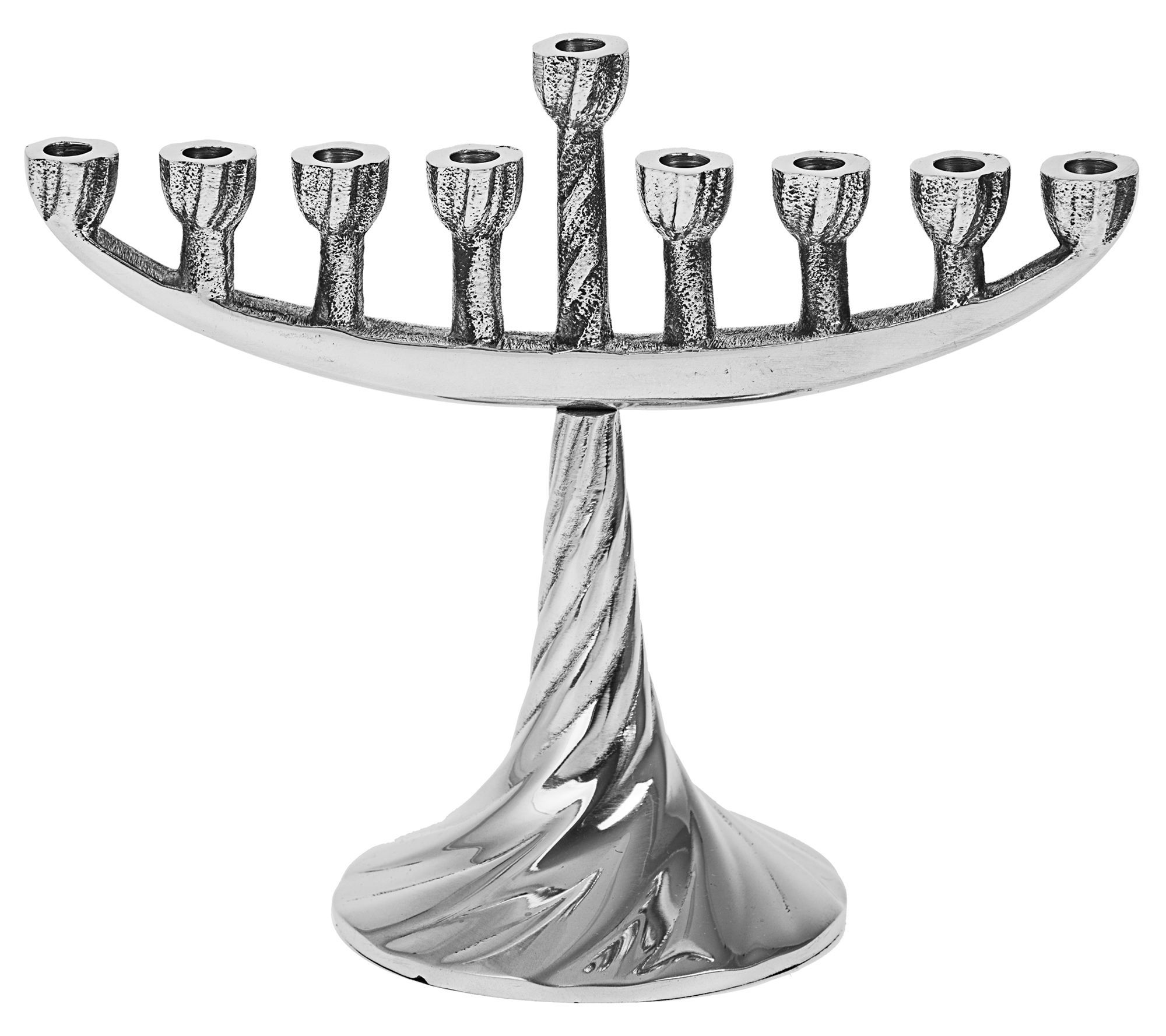 Copa Judaica Menorah Swirl Stainless Steel