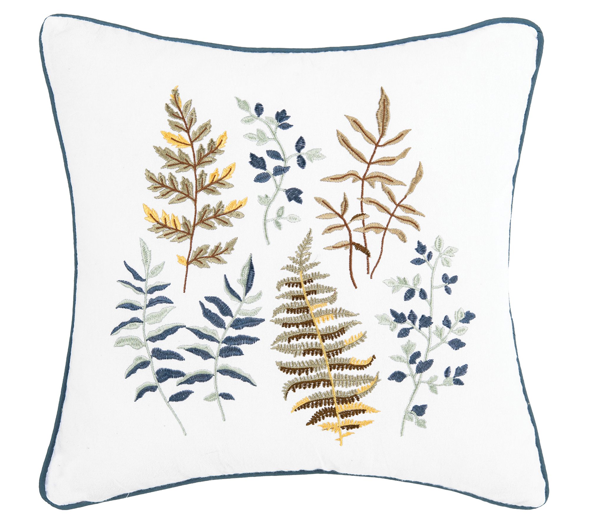 18" x 18" Botanical Leaves Pillow by Valerie