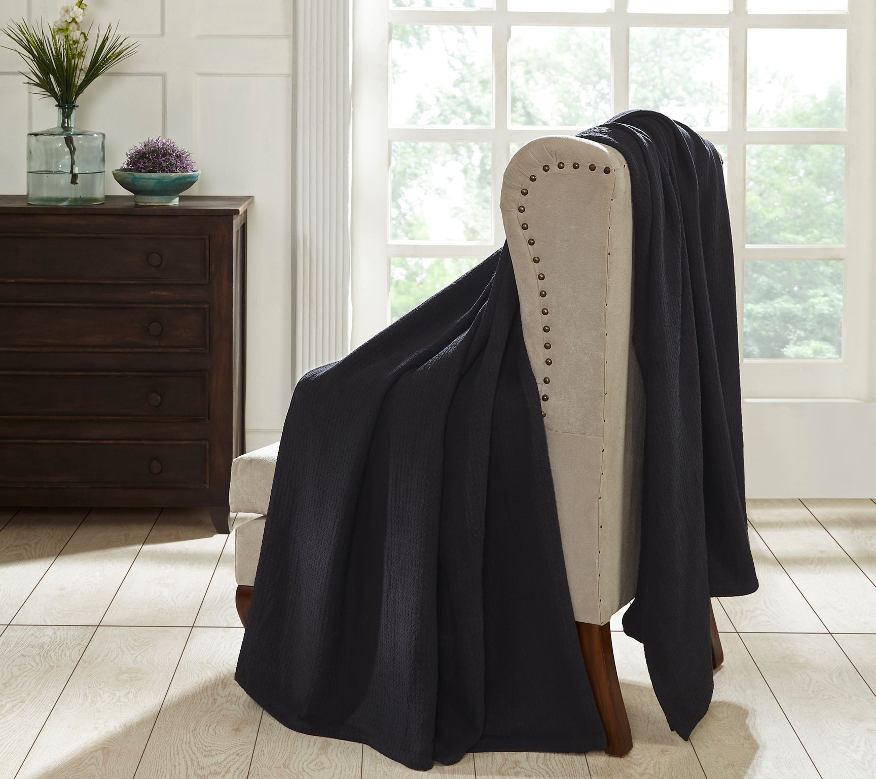 Superior Textured Cotton Weave Blanket, Full/Queen