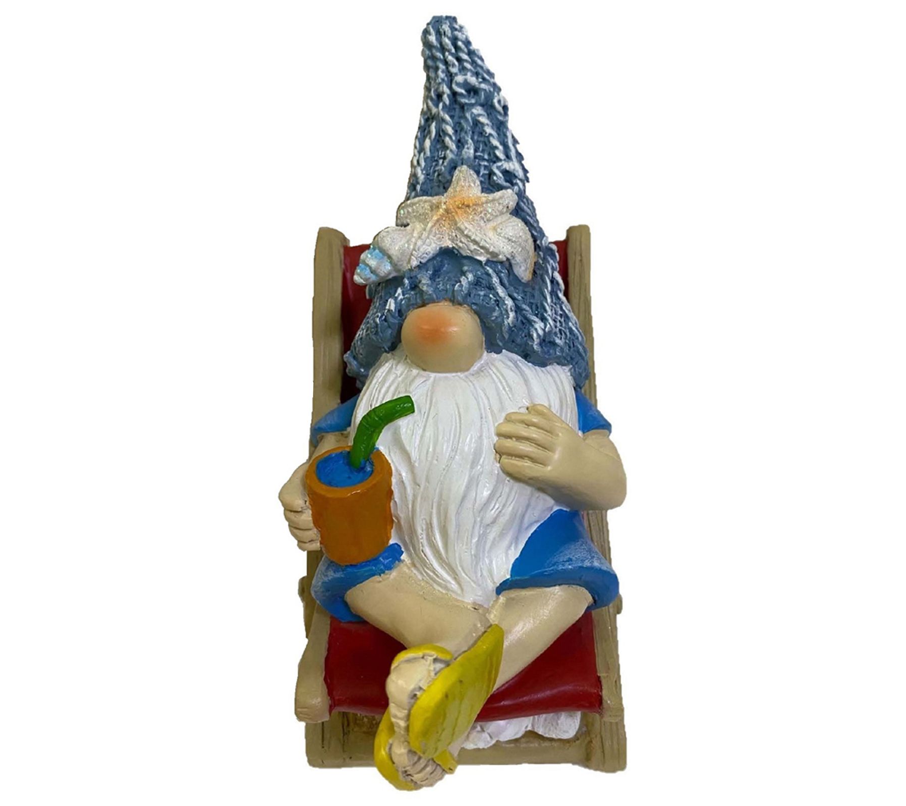 Santa's Workshop Inc. 6" Resin Beach Gnome in C hair